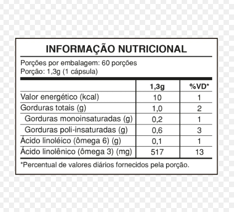 Óleo de Linhaça 1000mg Health Labs 60CAPS