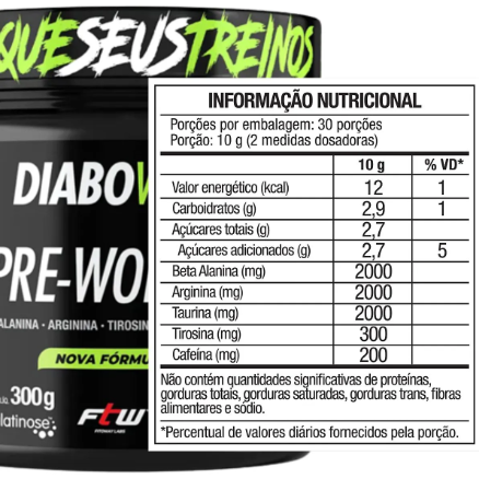 Diabo Verde #Pre-Workout 300G