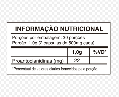 Extrato seco de semente de uva 60CAPS