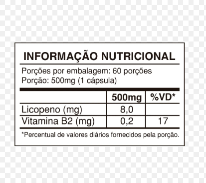 Licopeno de Tomate 60CAPS