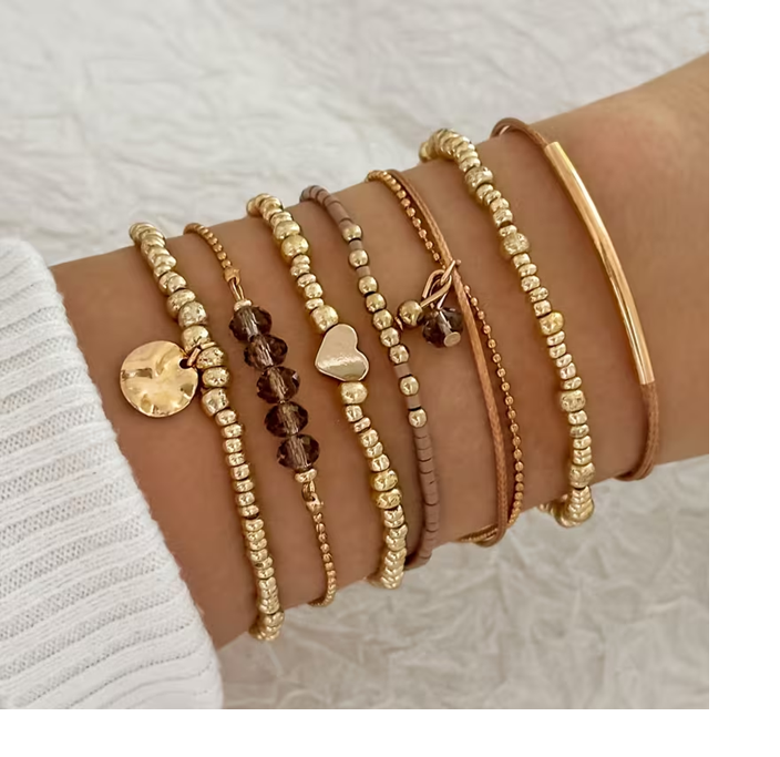 Set de 7 piezas de pulseras para niñas/mujeres