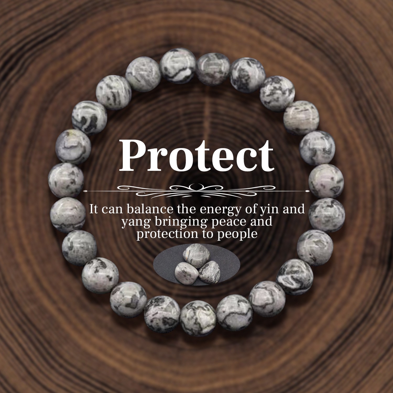 Map Stone Energy Bracelet