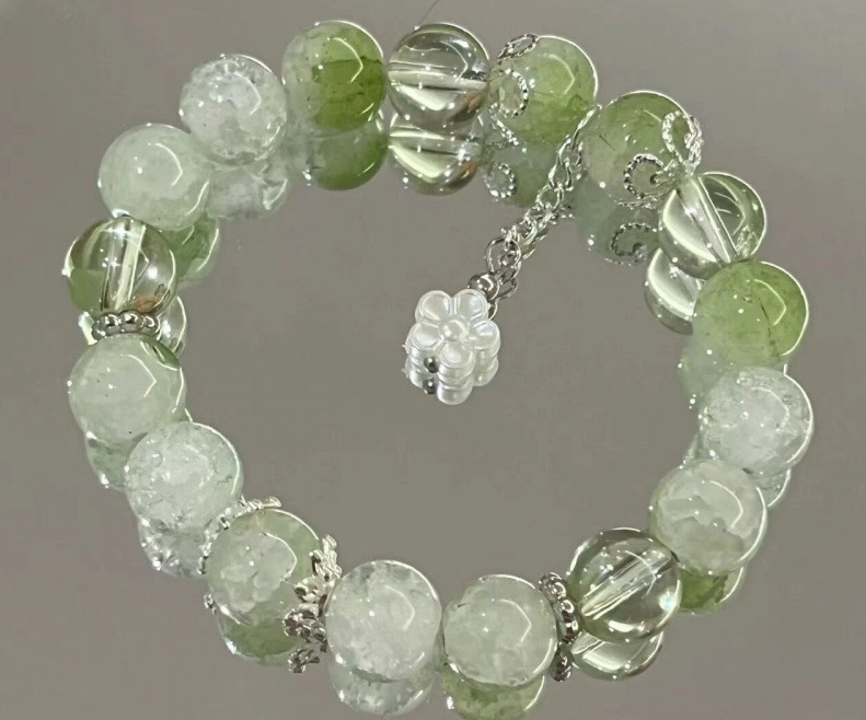 Green Floral Pattern Energy Bracelet