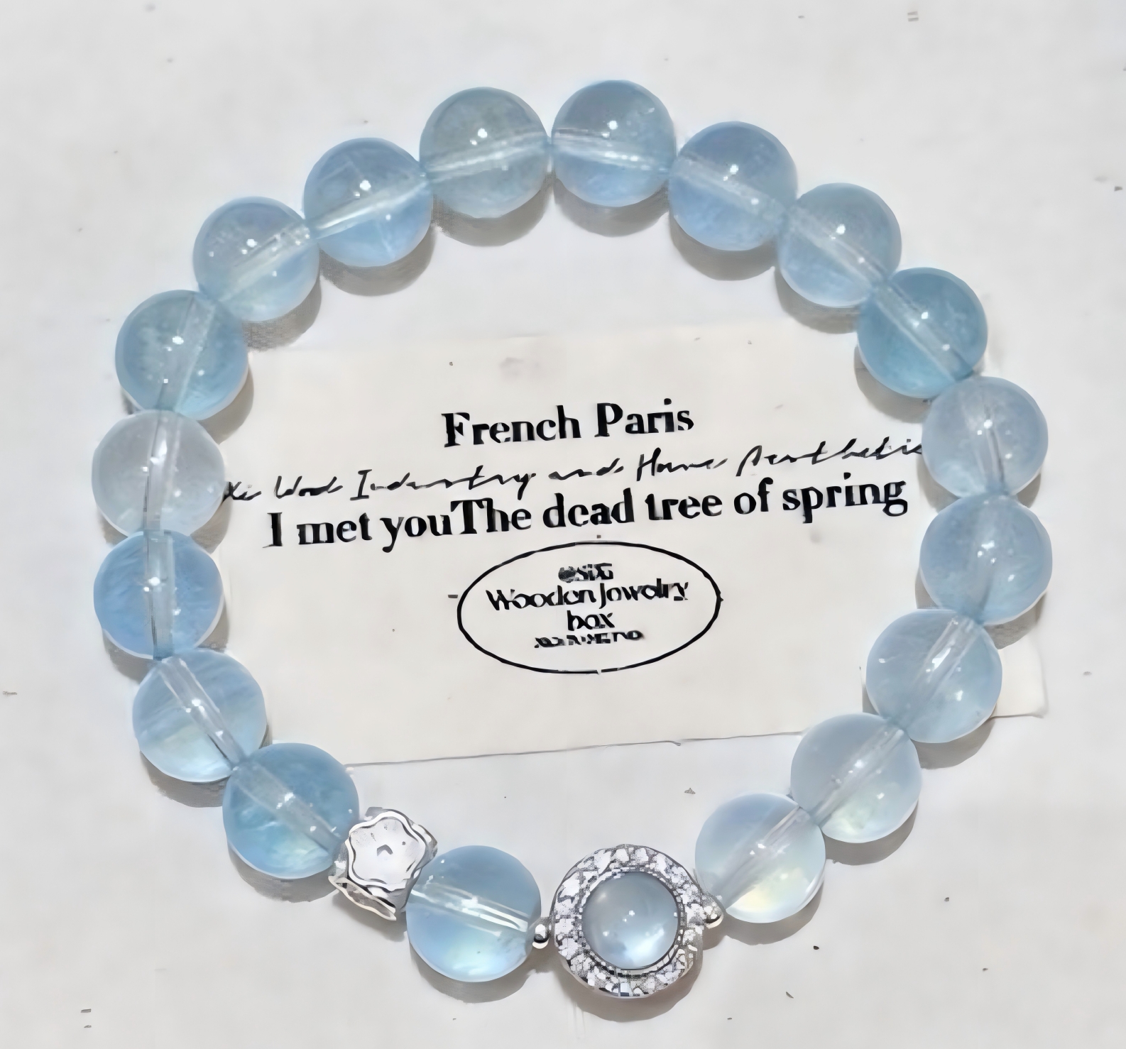Aquamarine Energy Crystal Bracelet