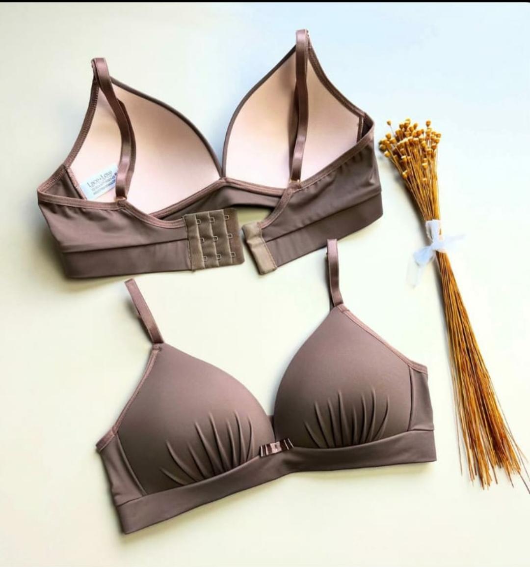 Sutiã sem aro marrom