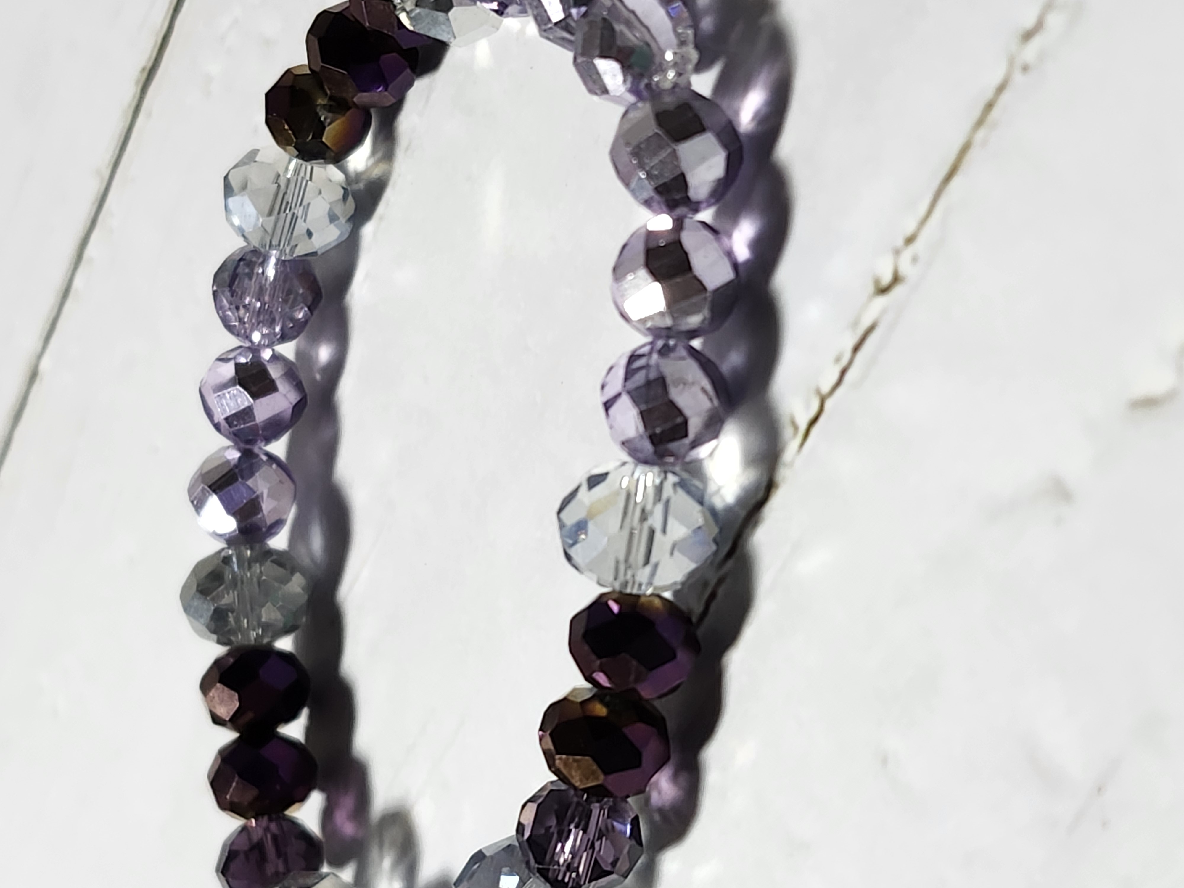 "Ruth" Faceted Glass Bead Bracelet