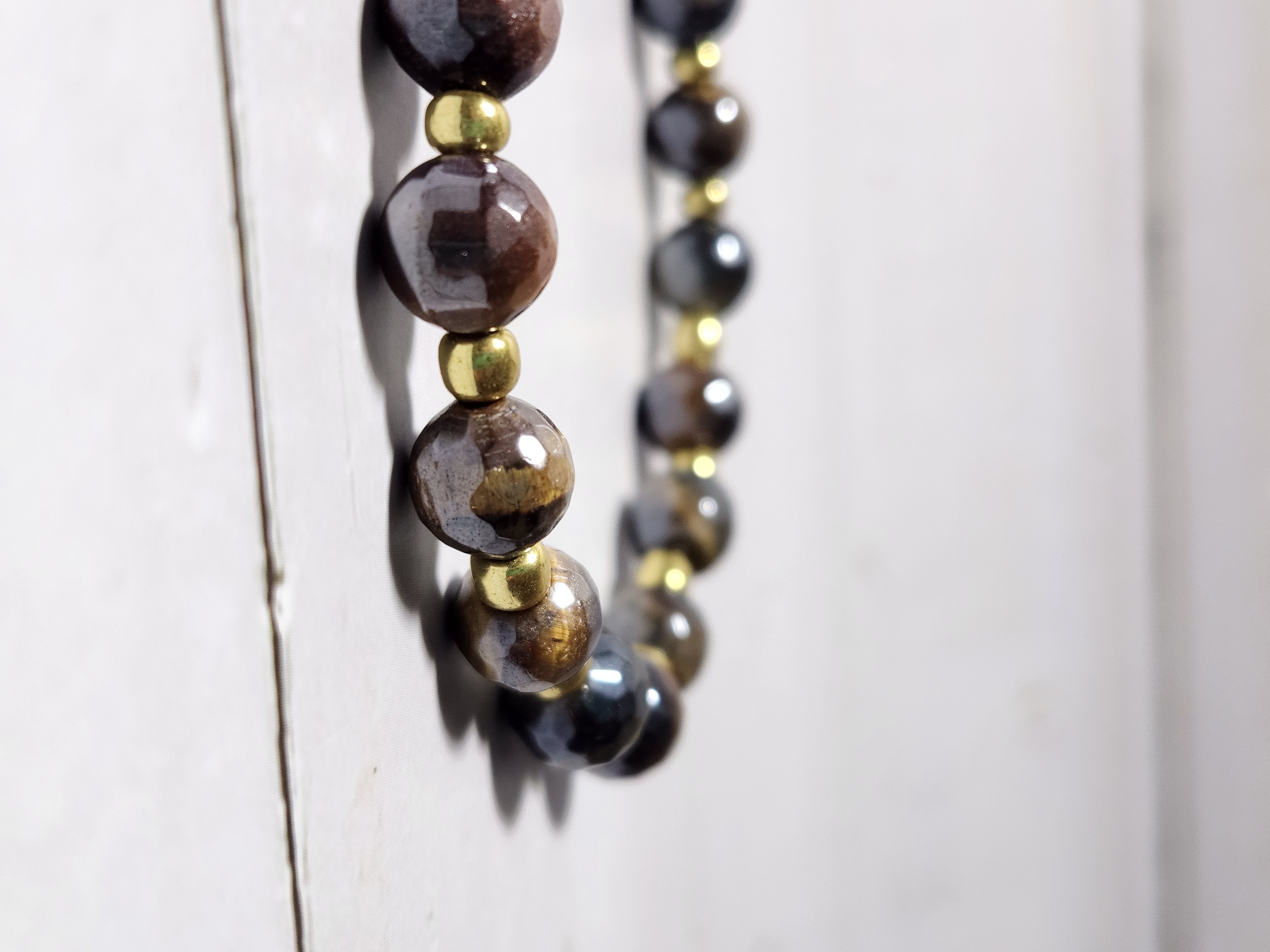 "Brenda" Polished Gemstone Bead Bracelet
