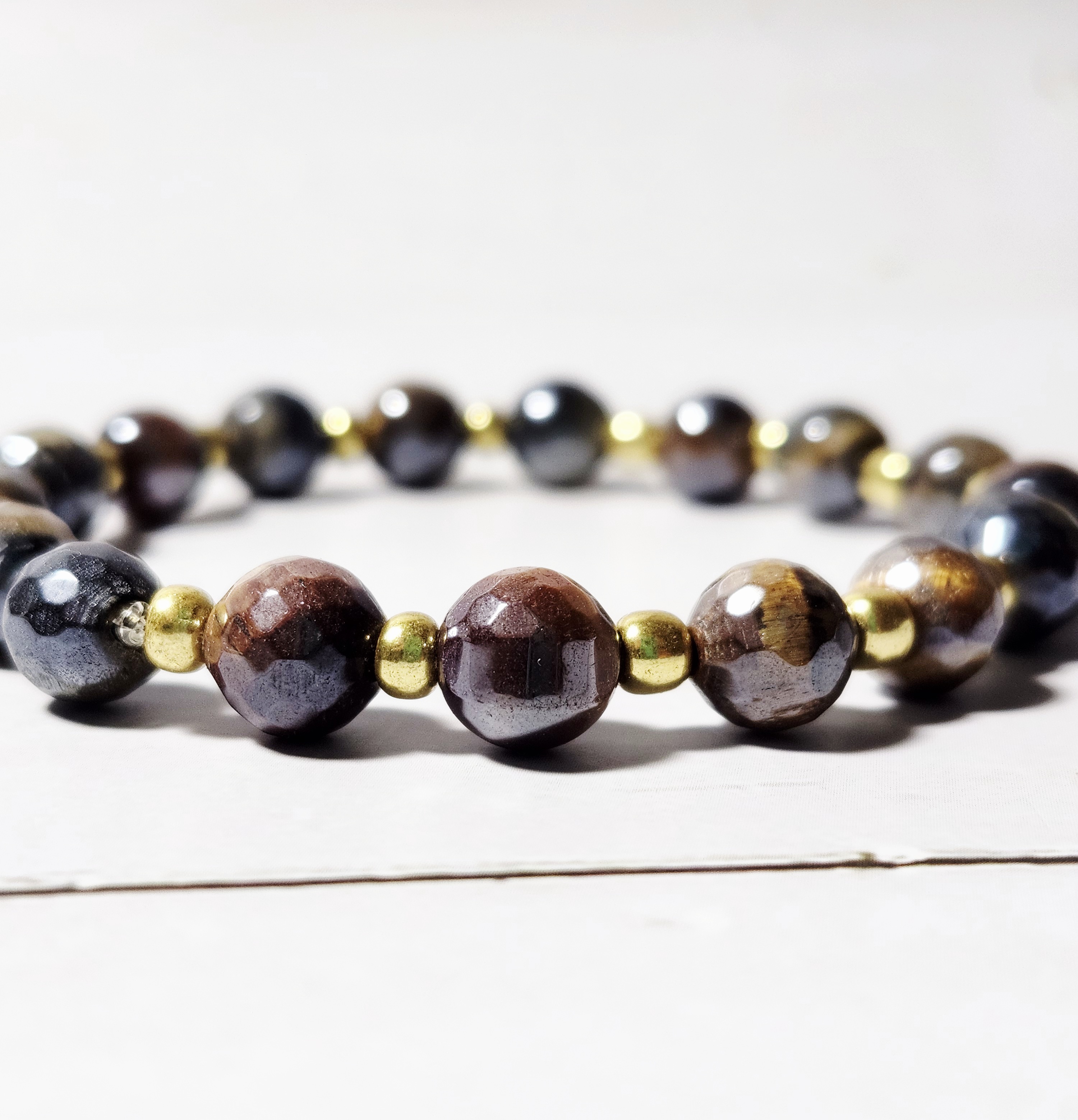 "Brenda" Polished Gemstone Bead Bracelet