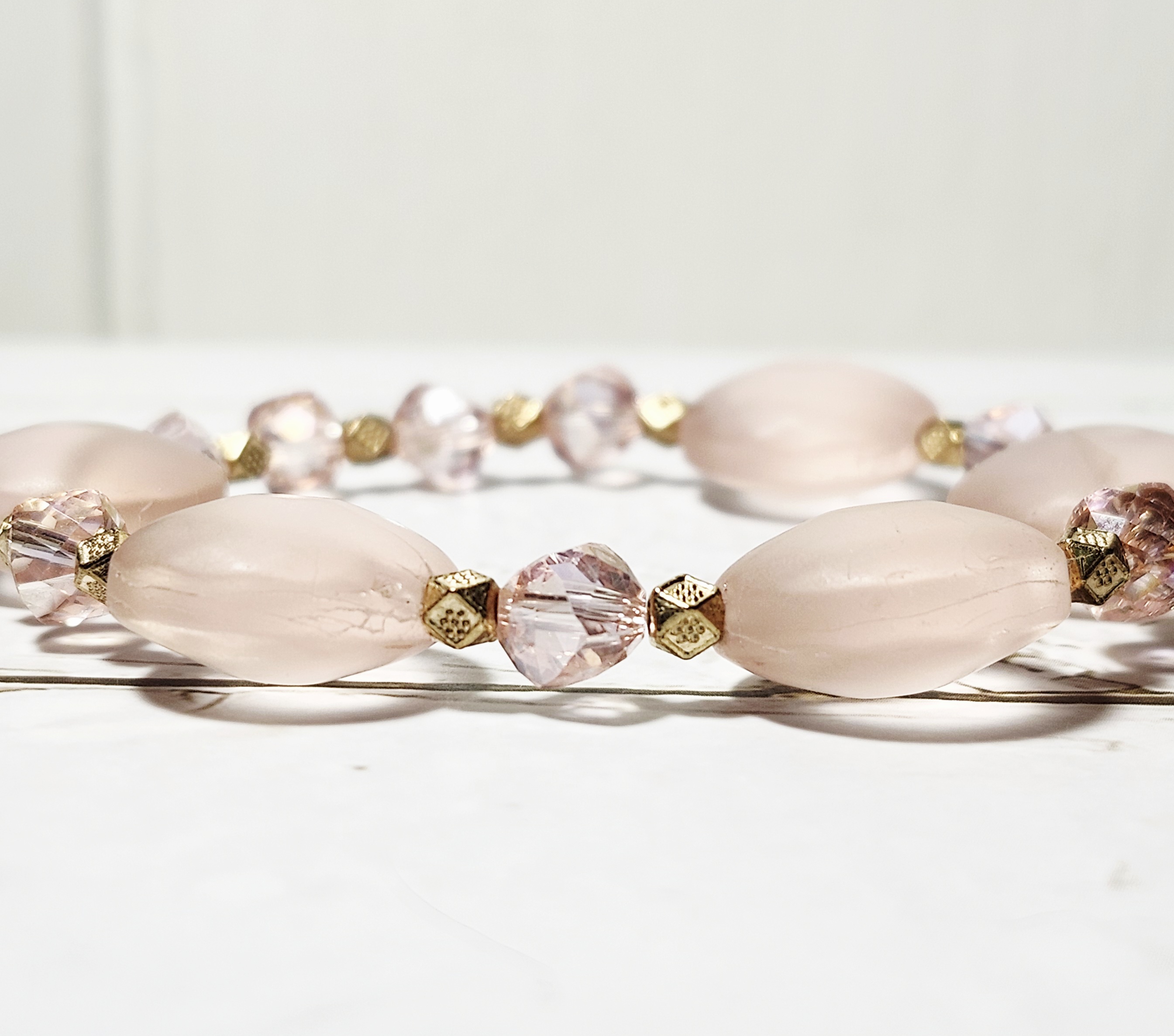 "Sabrina" Rose Quartz Beaded Bracelet
