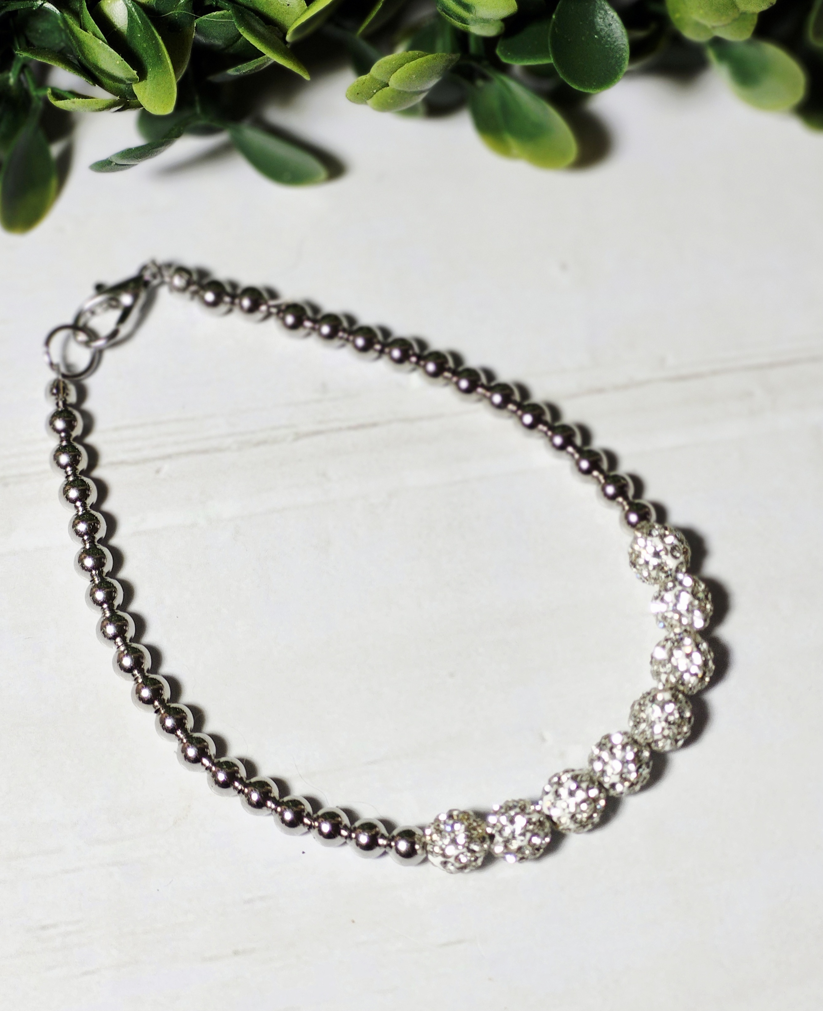 "Eloise" Silver Beaded Bracelet