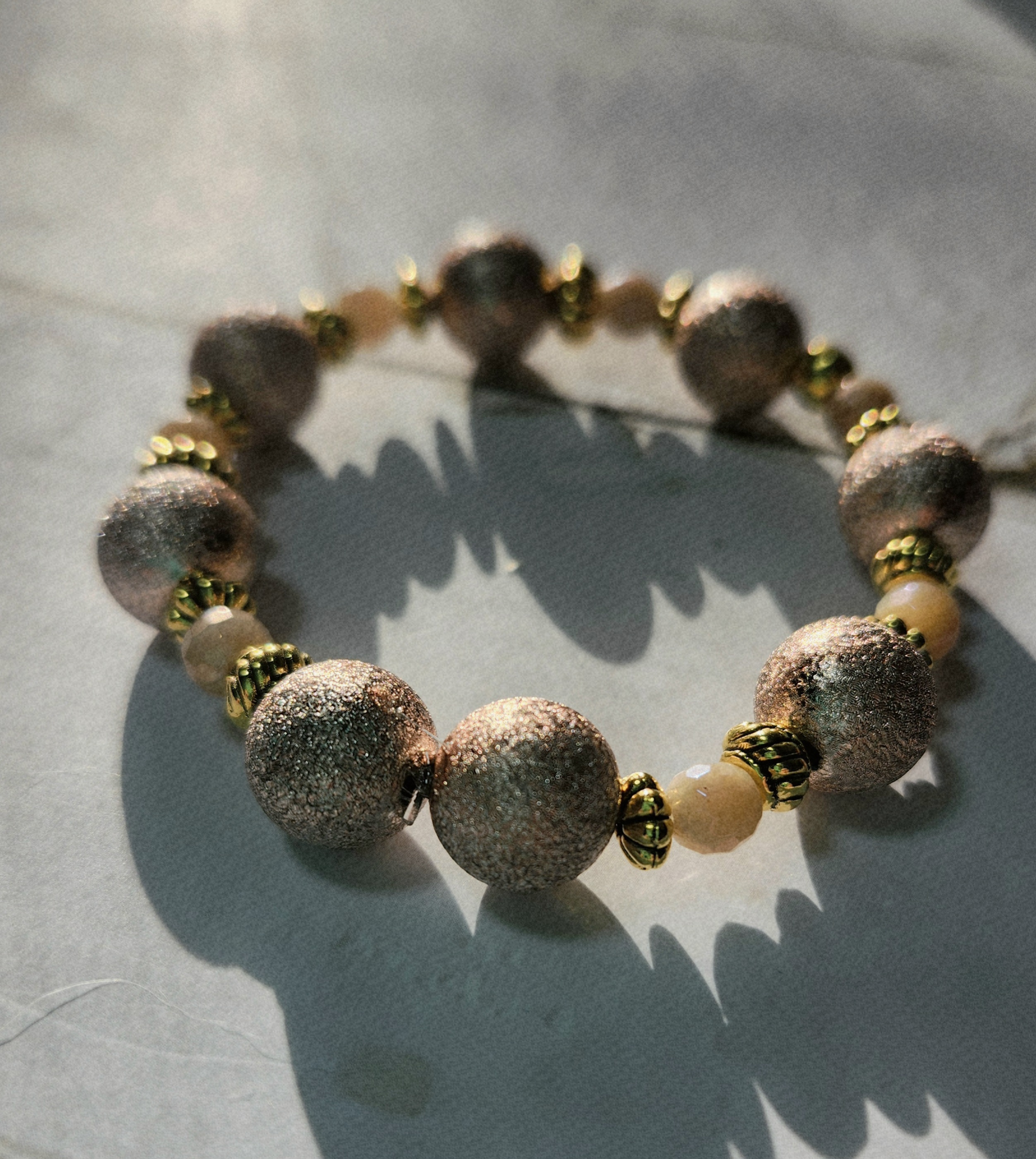 "Jennifer" Textured Bead Bracelet