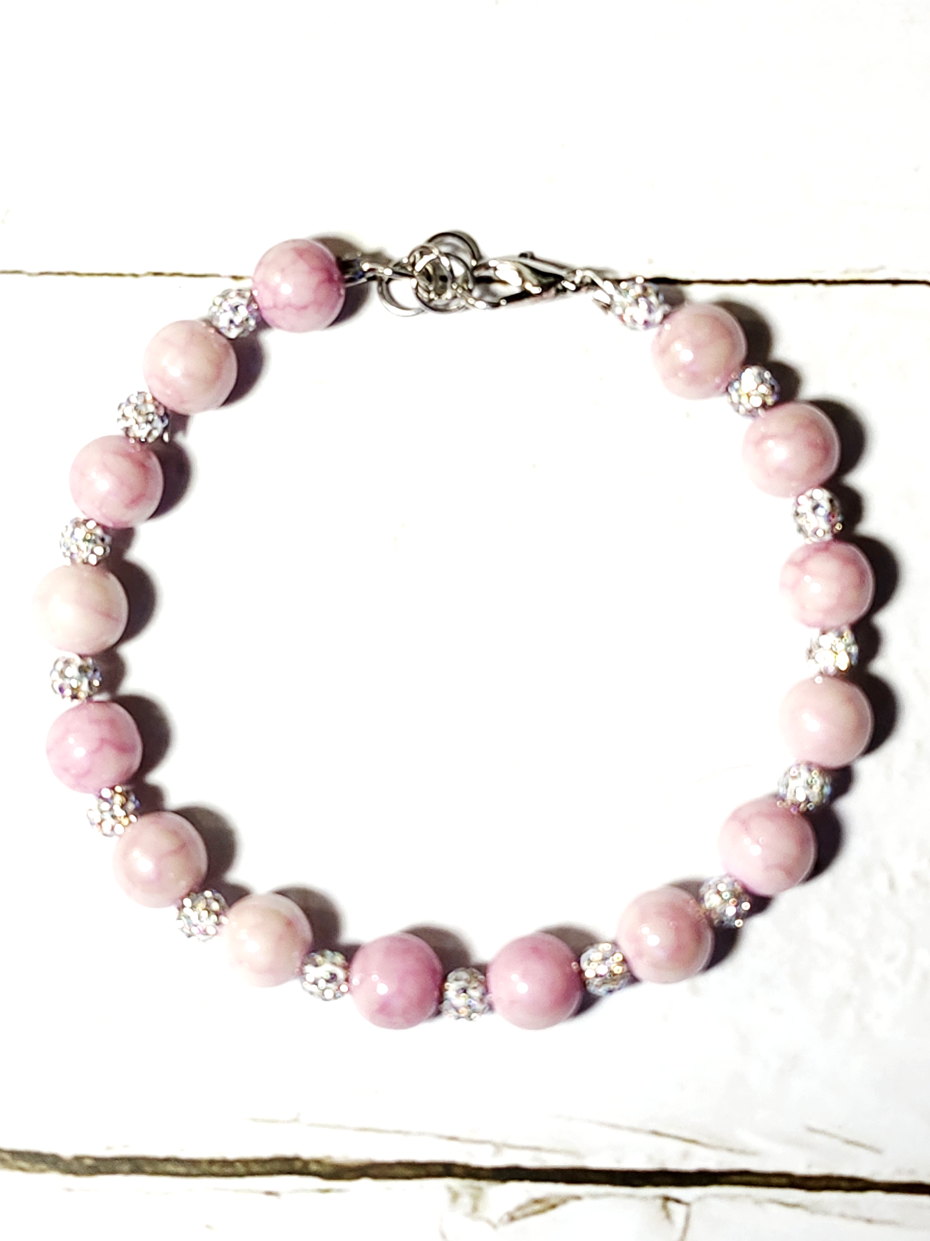 "Kate" Pink Beaded Bracelet