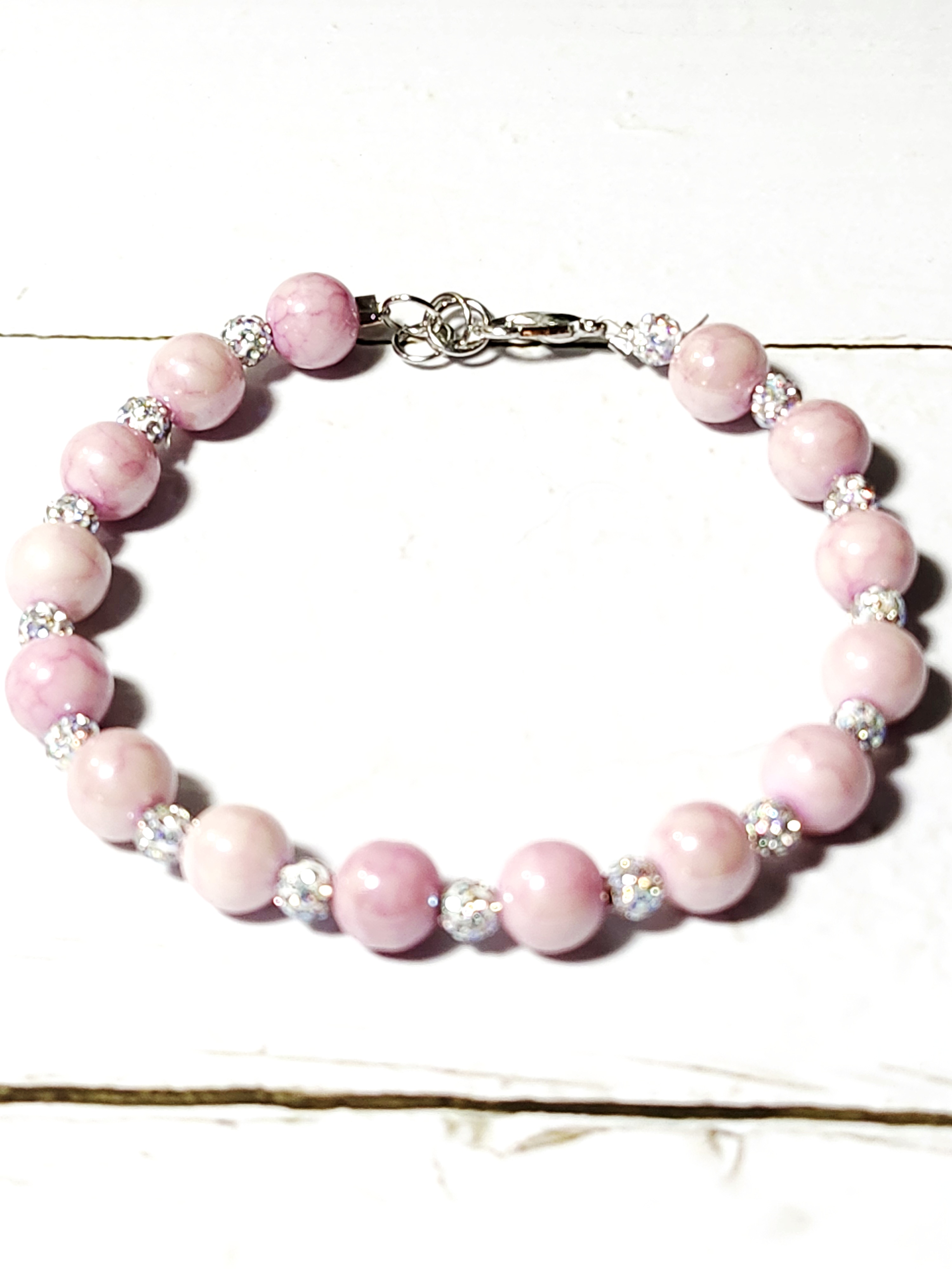 "Kate" Pink Beaded Bracelet