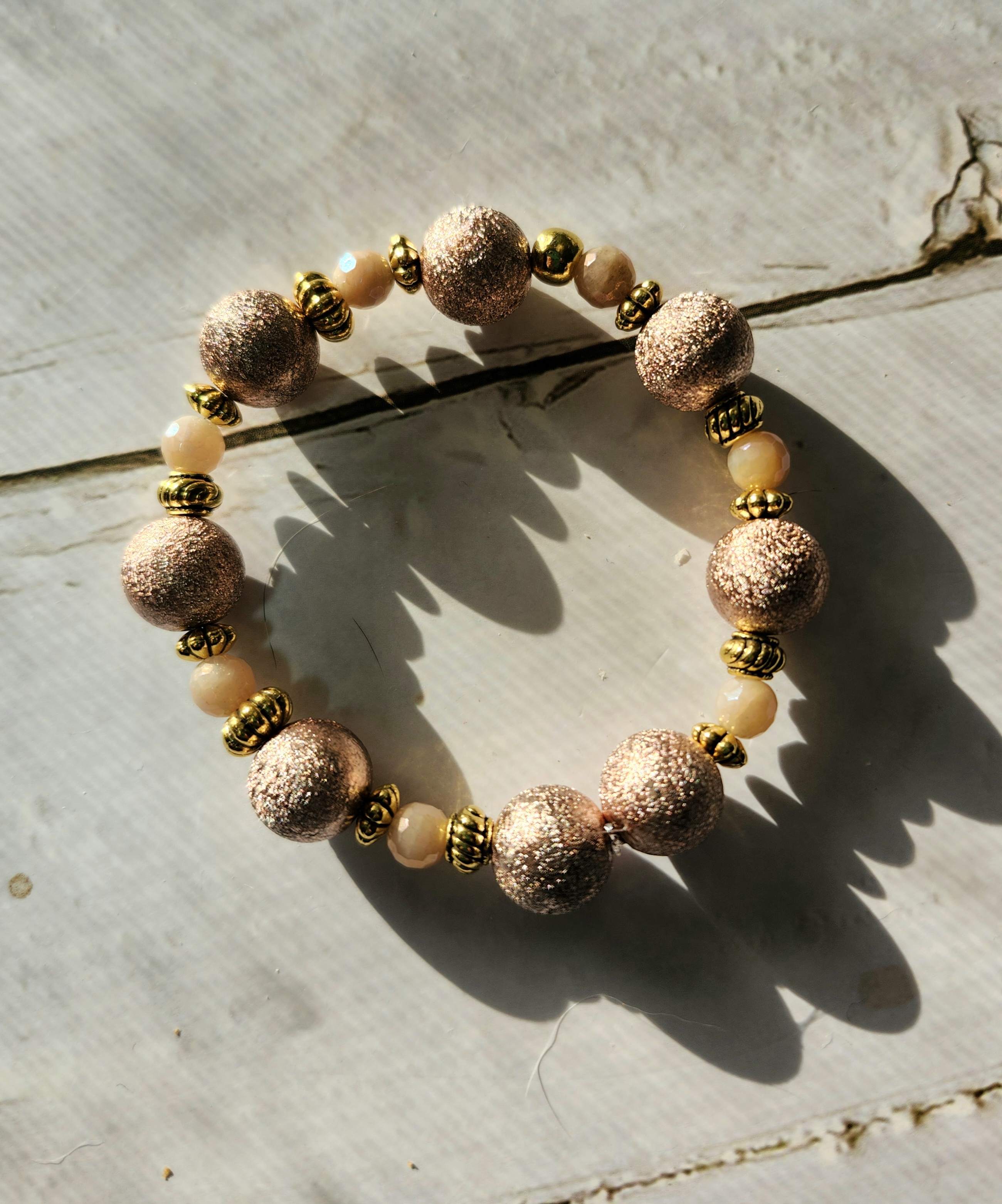 "Jennifer" Textured Bead Bracelet