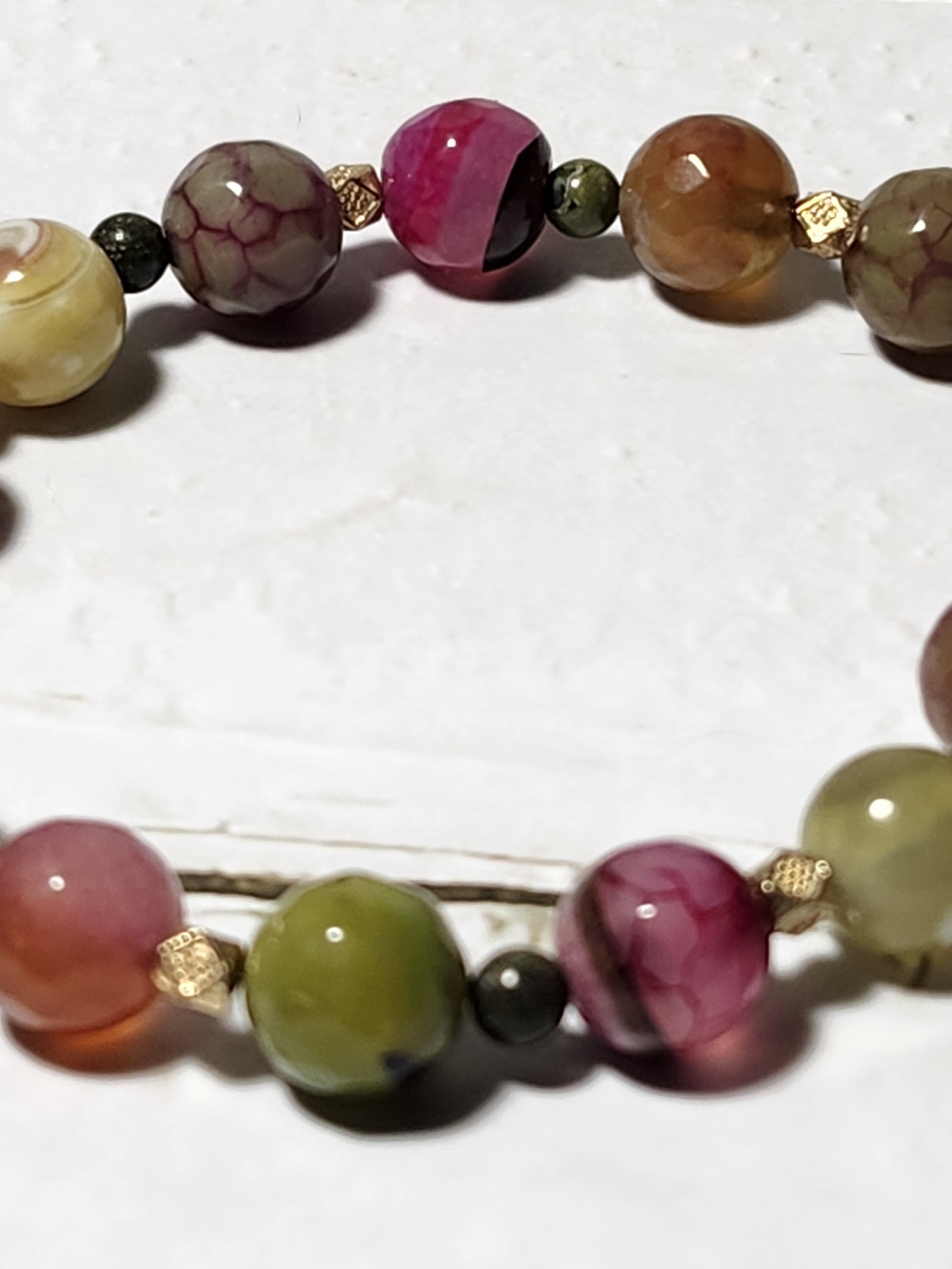 "Marissa" Handmade Agate Bead Bracelet