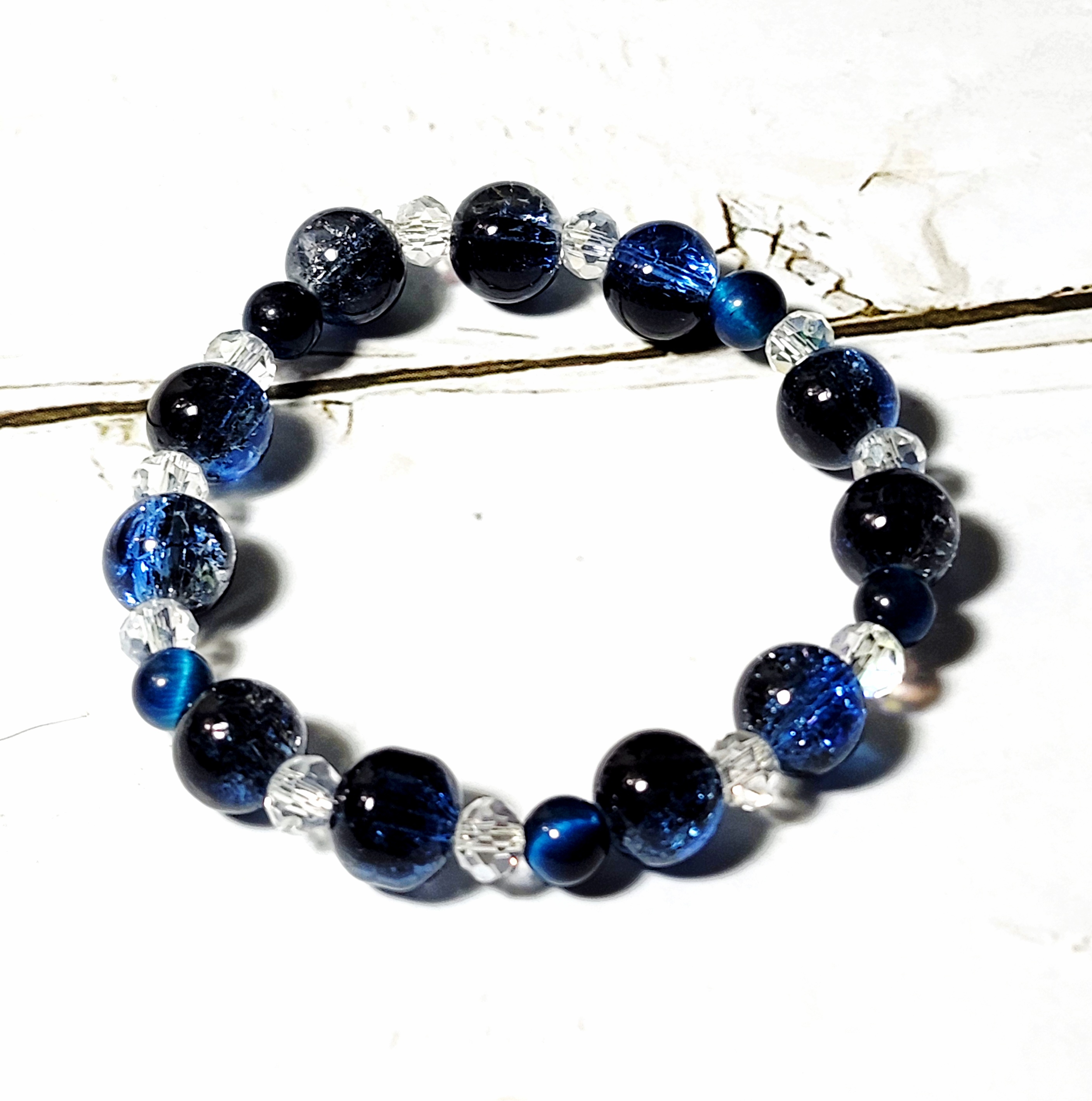 "Daphne" Blue Beaded Bracelet