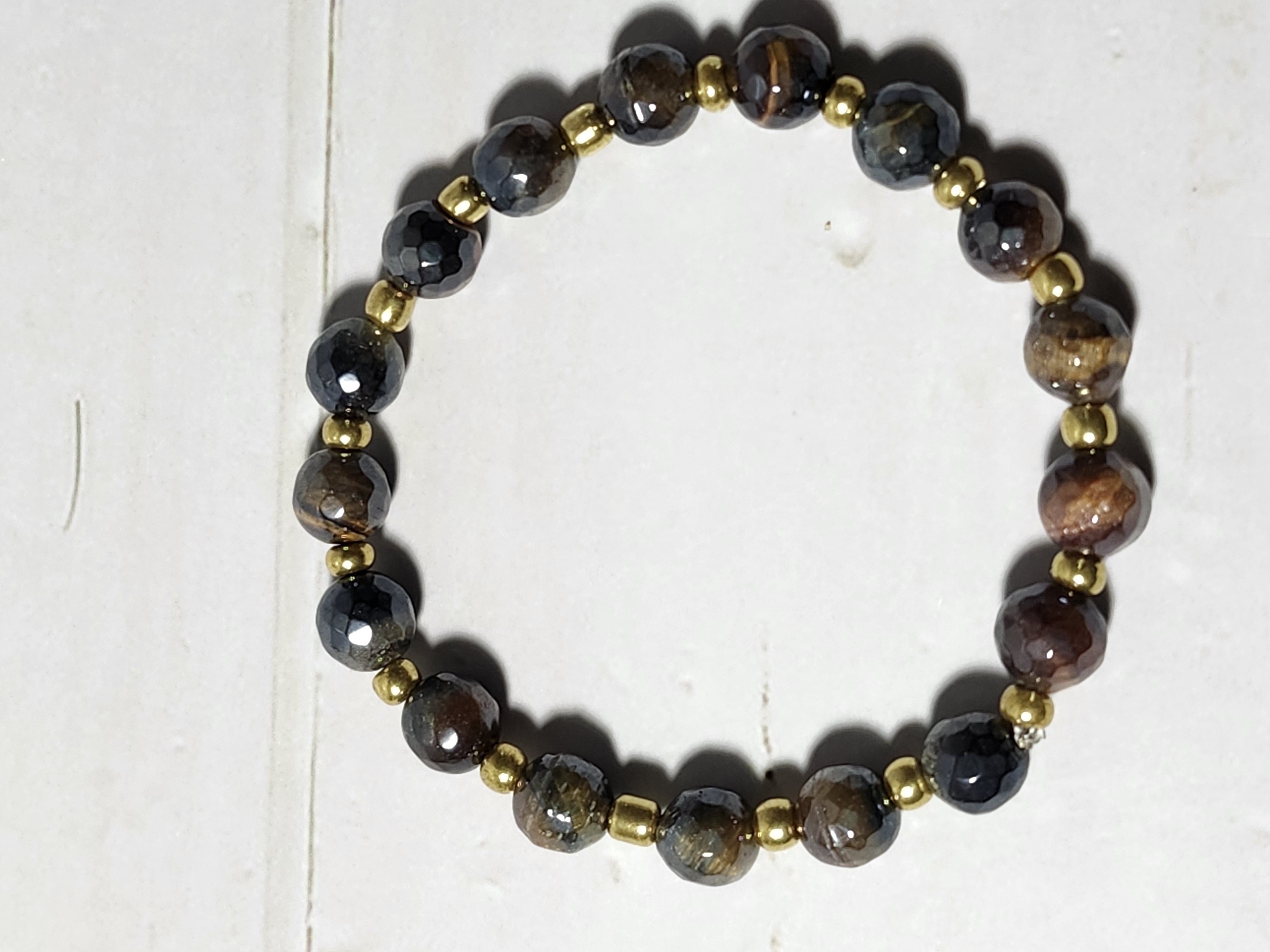 "Brenda" Polished Gemstone Bead Bracelet