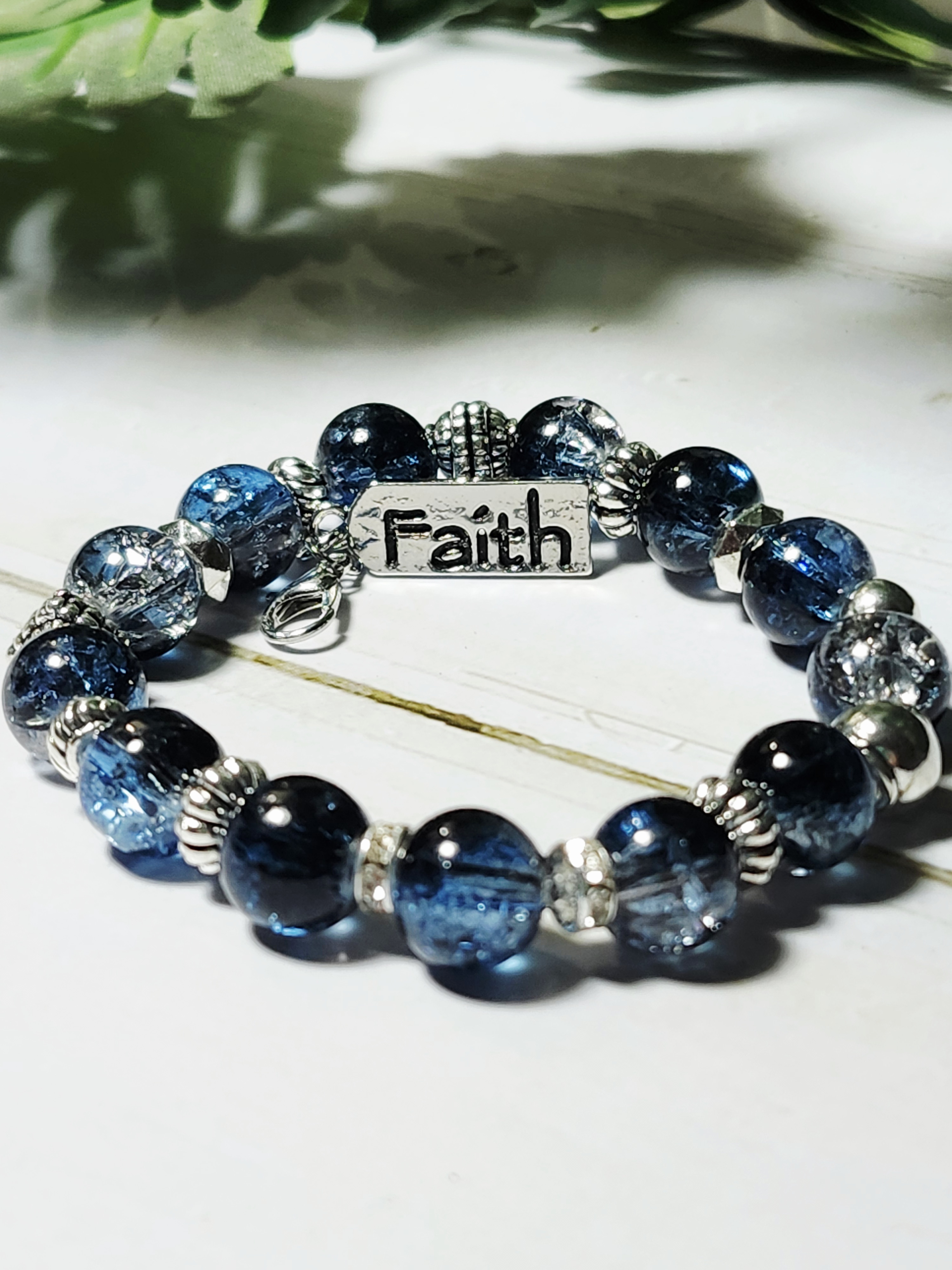 "Teresa" Faith Beaded Bracelet