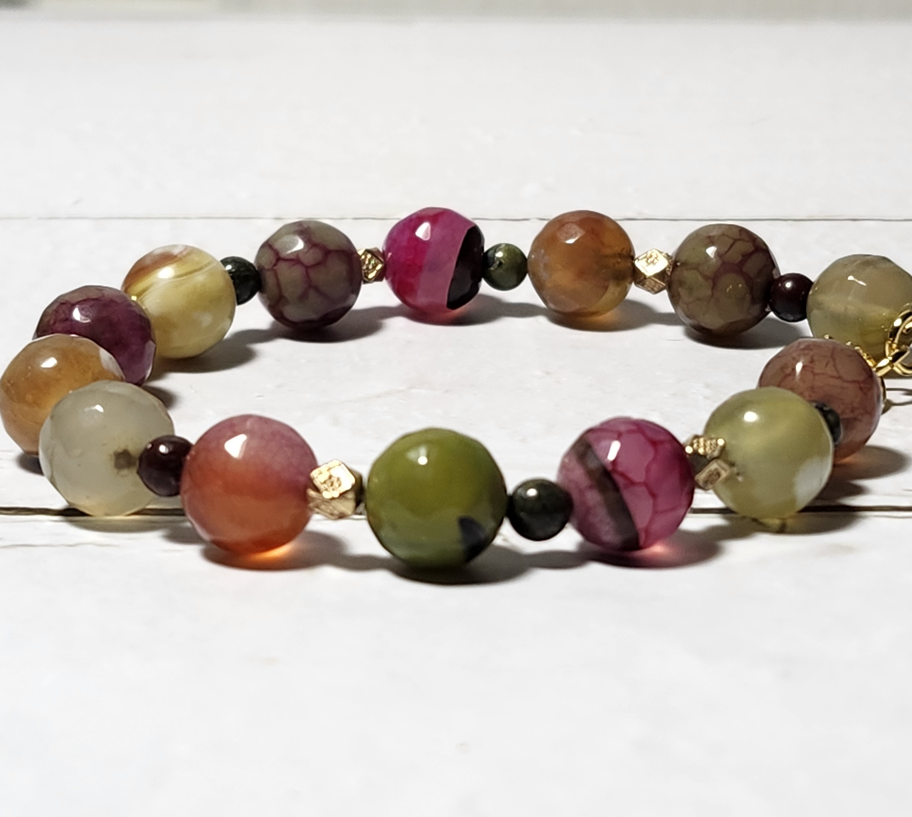 "Marissa" Handmade Agate Bead Bracelet
