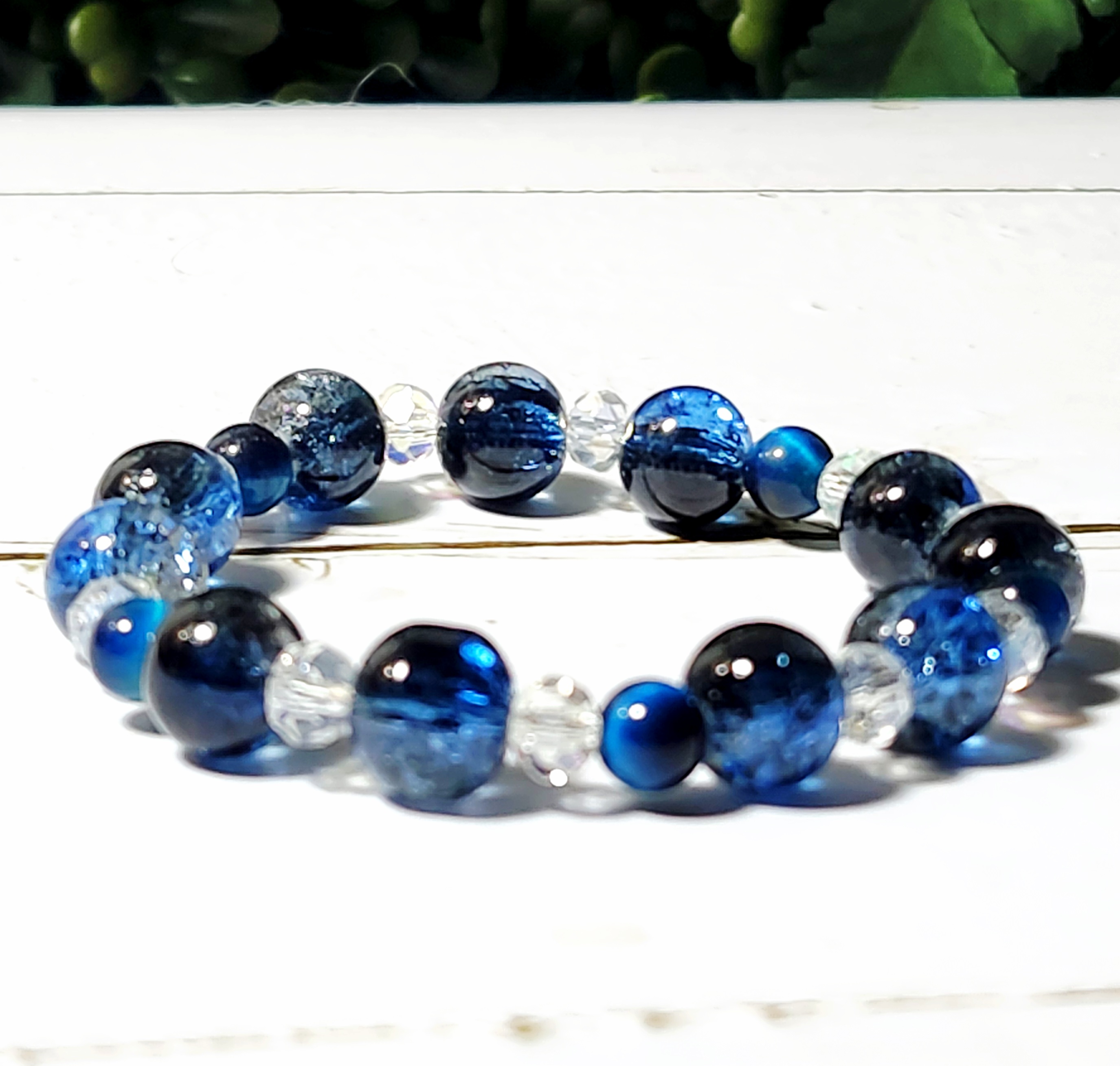"Daphne" Blue Beaded Bracelet