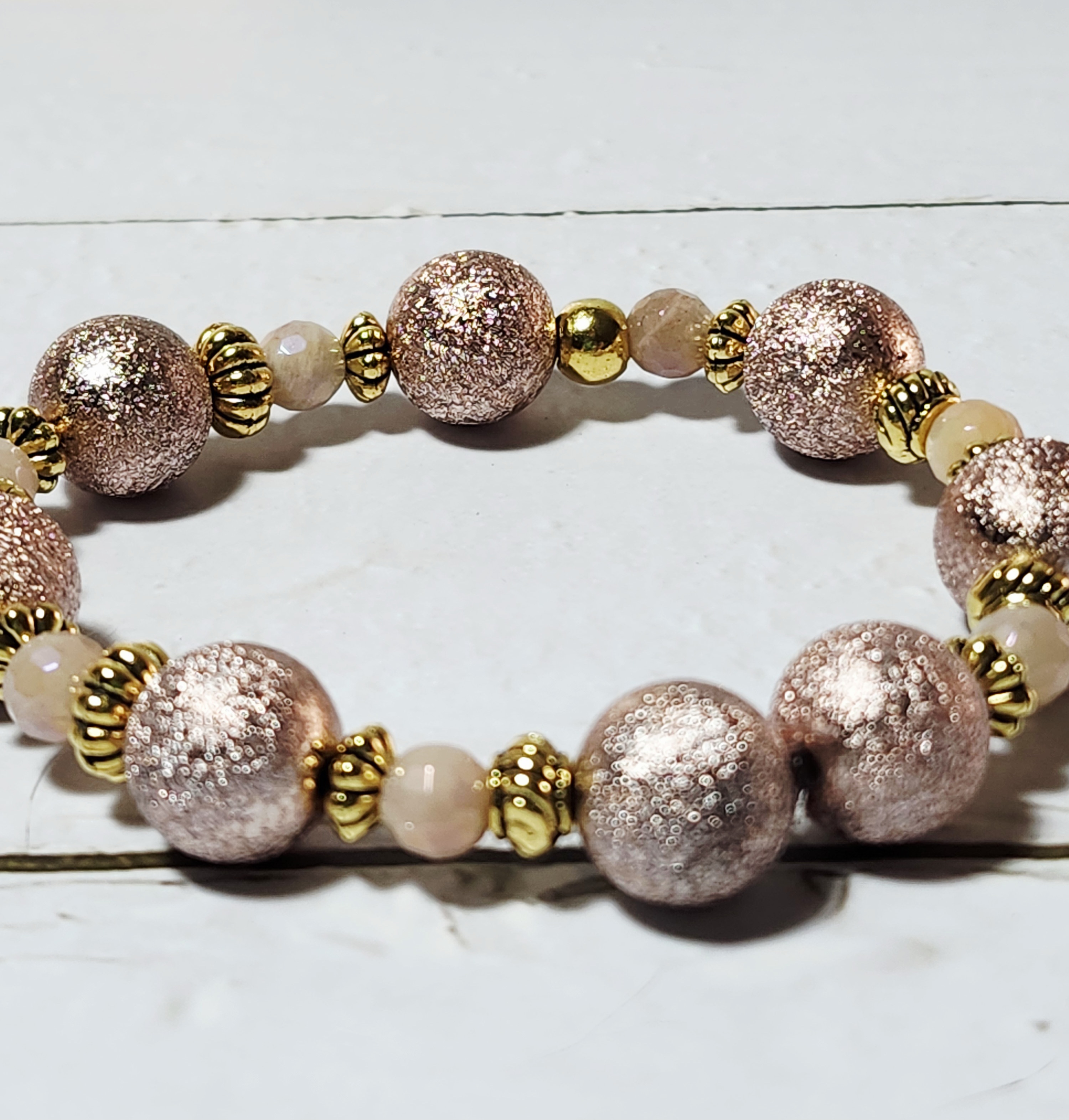 "Jennifer" Textured Bead Bracelet