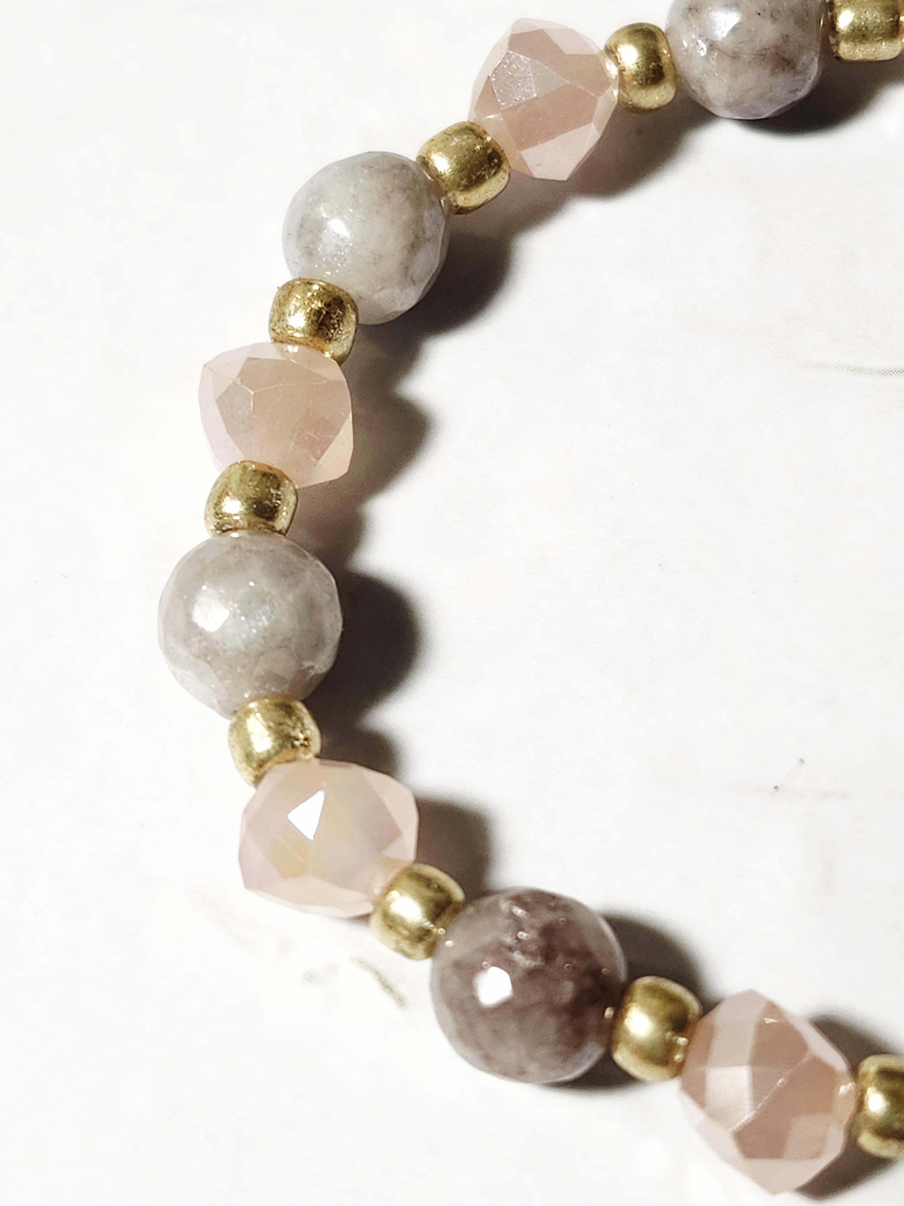 "Jasmine" Handmade Gemstone Beaded Bracelet