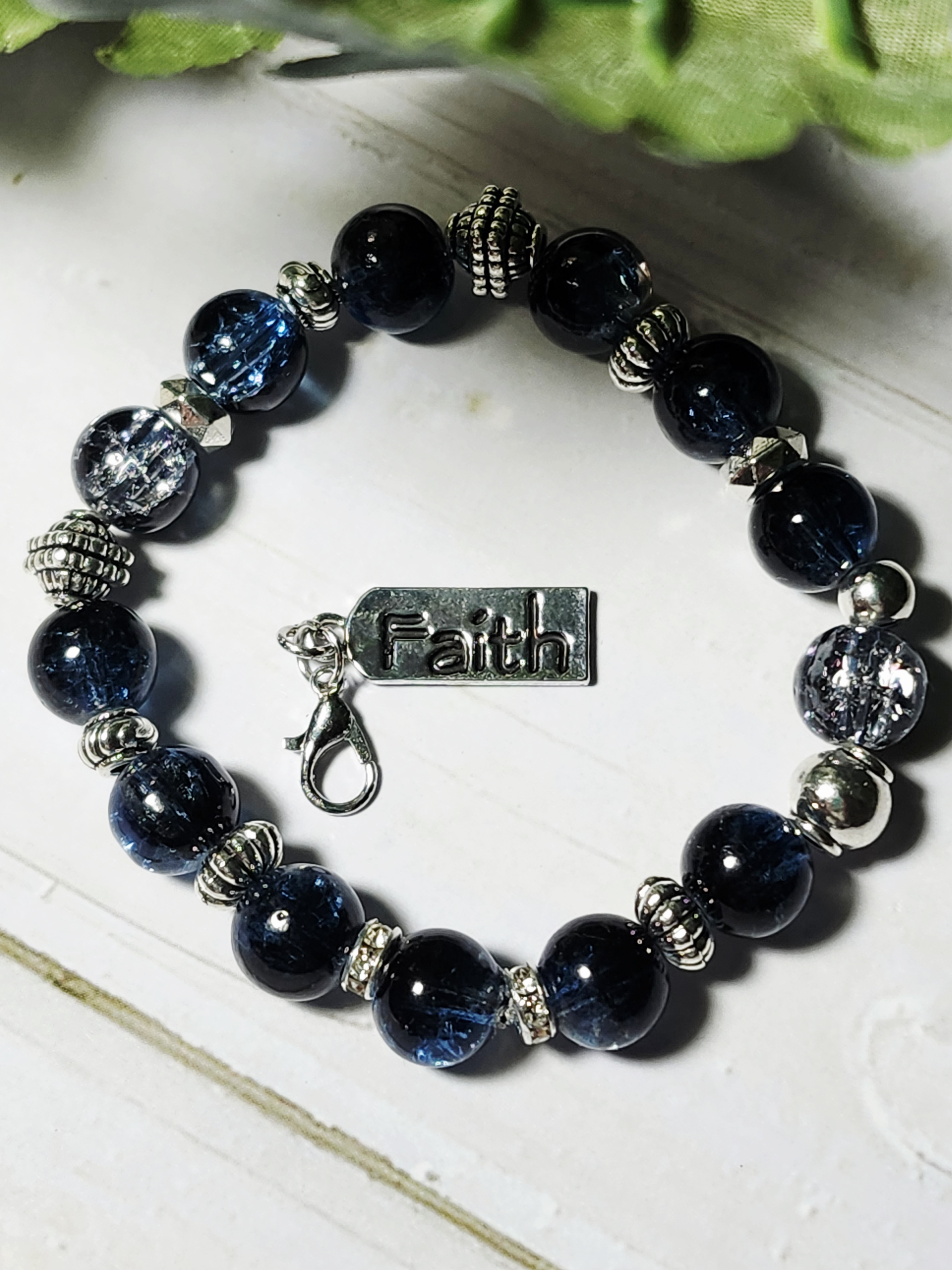 "Teresa" Faith Beaded Bracelet