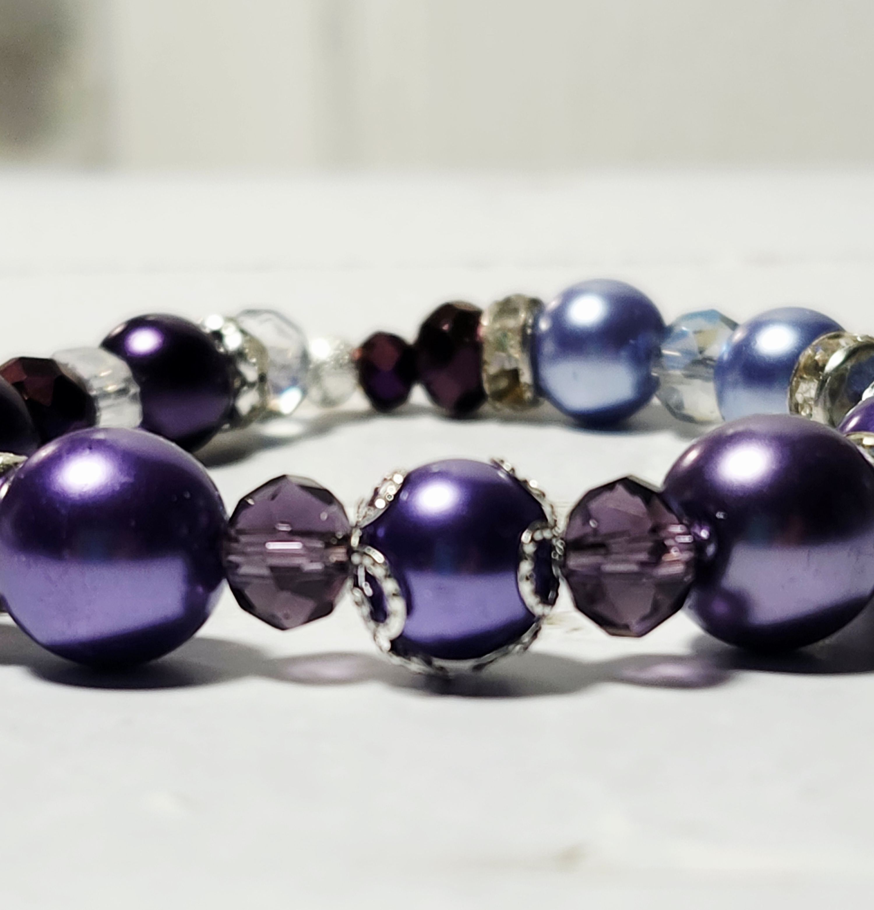 "Maia" Purple Beaded Bracelet