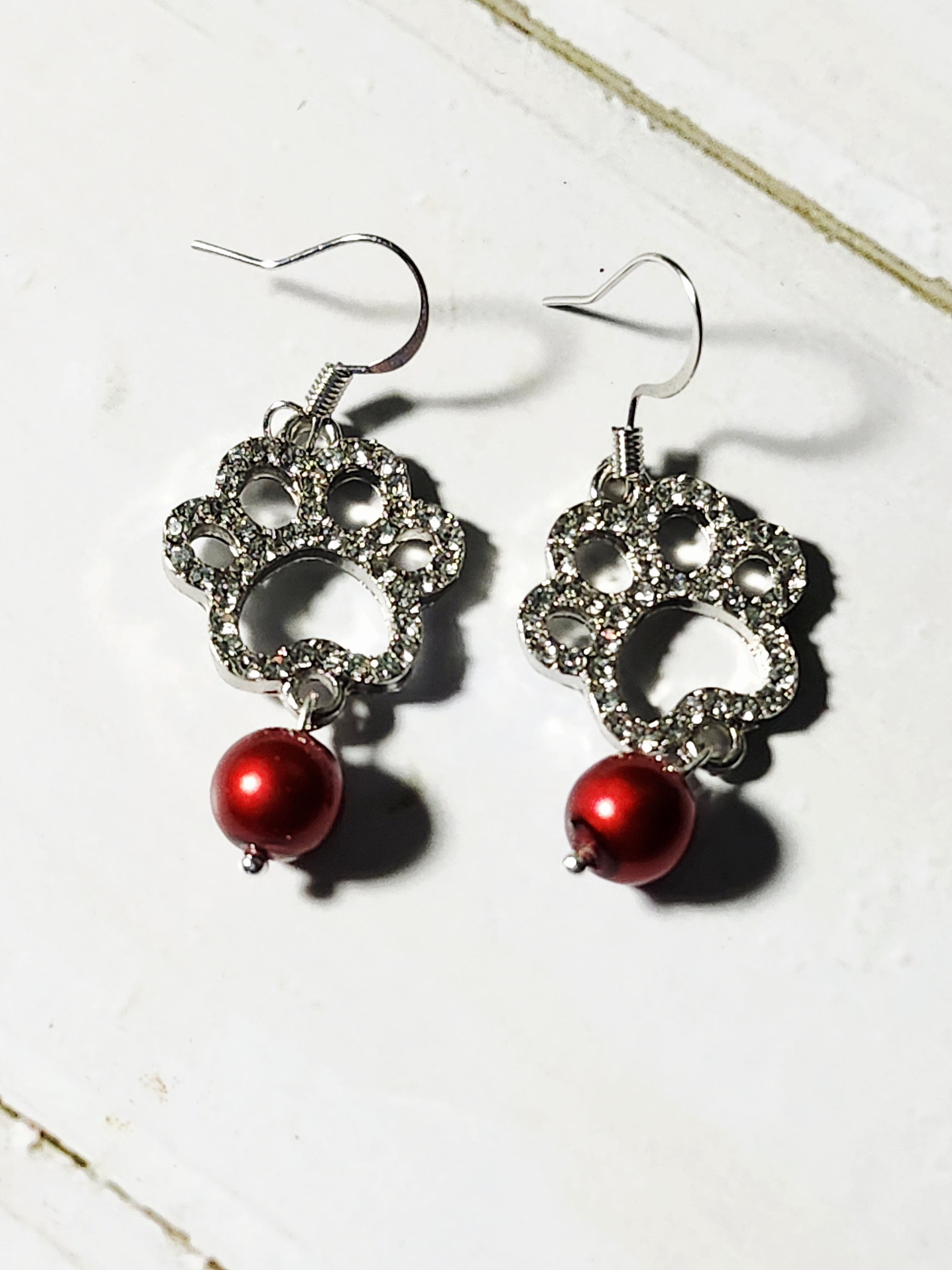"Carol" Paw Print Dangle Earrings