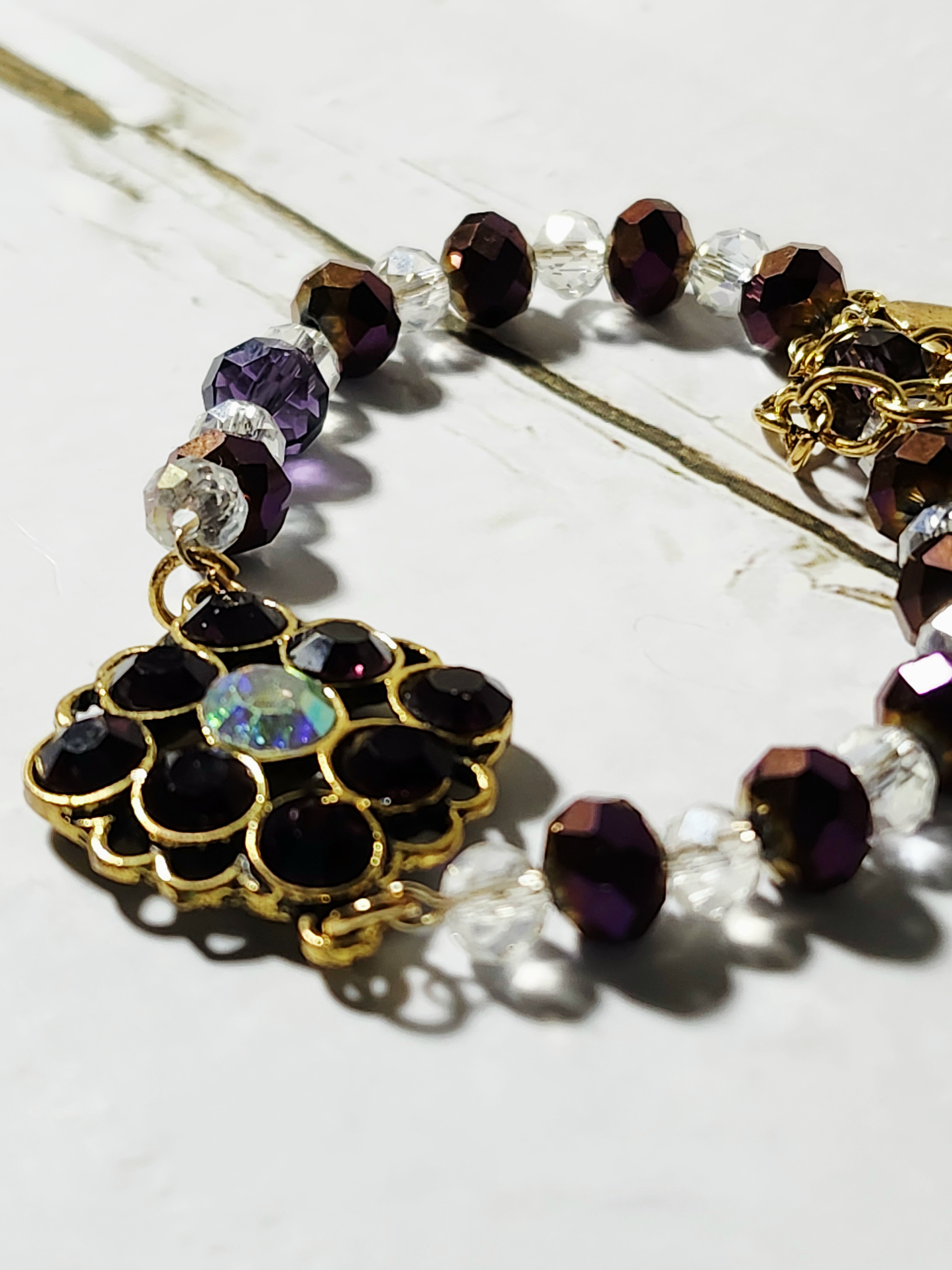 "Tonya" Vintage Crystal Beaded Bracelet
