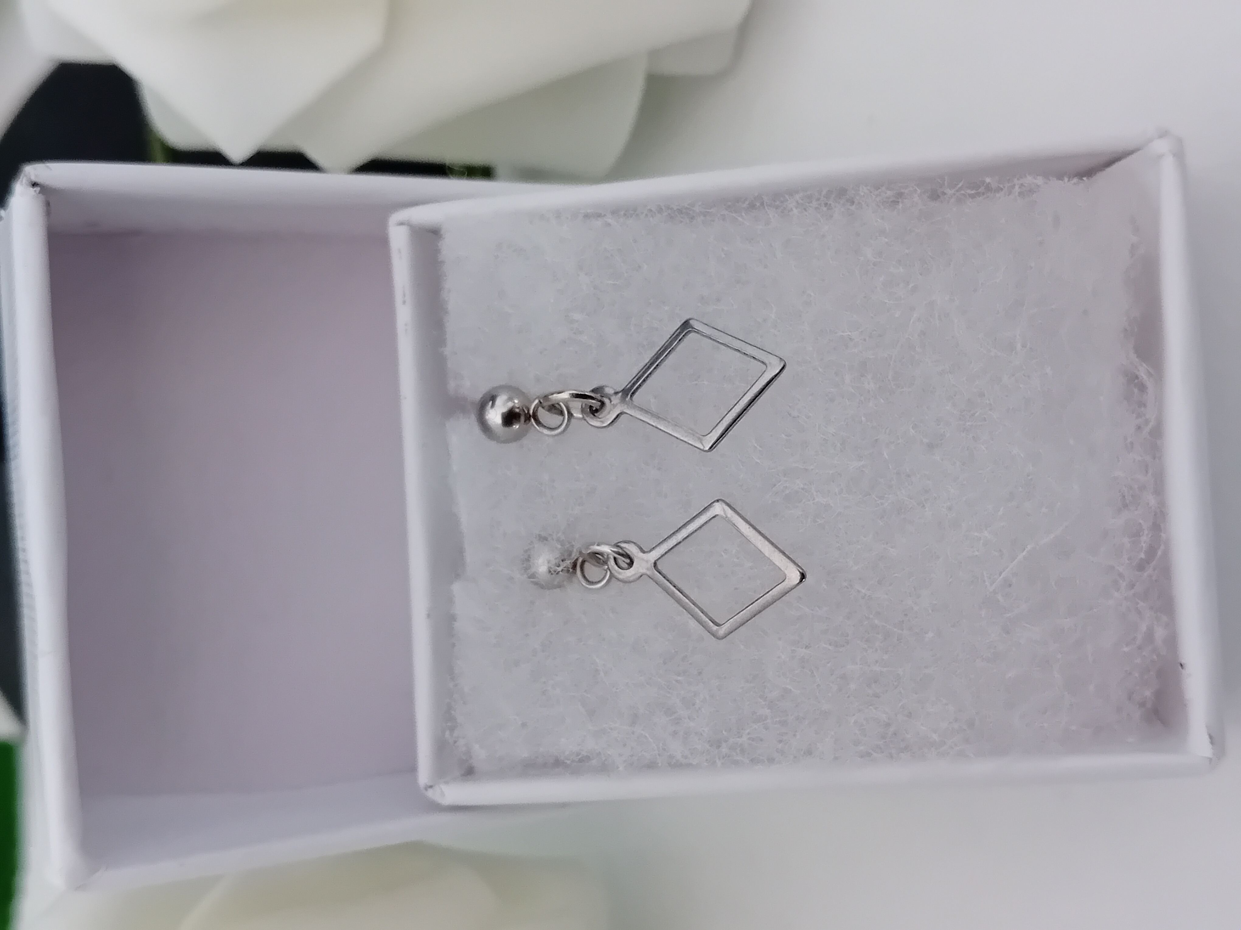 Boucles d'oreilles géométriques argentées