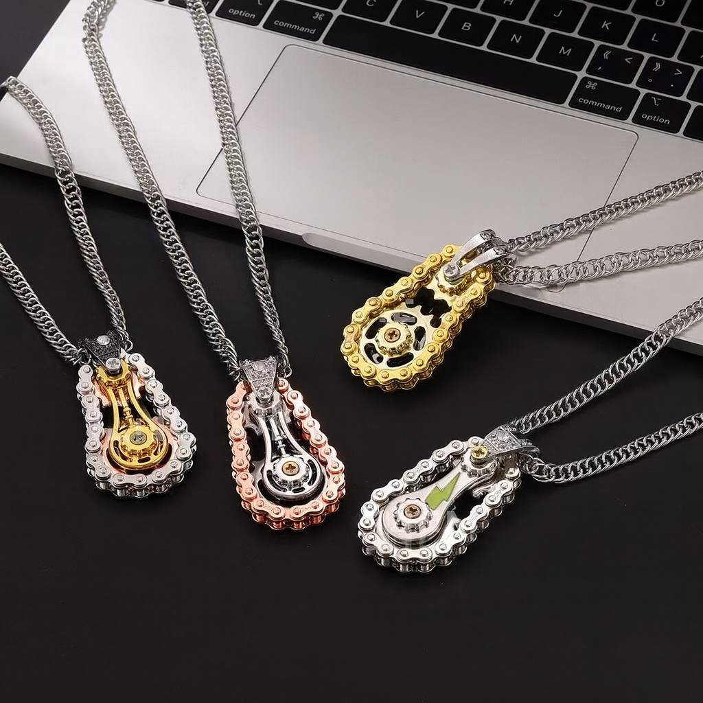 Motorcycle Chain Drive Necklace