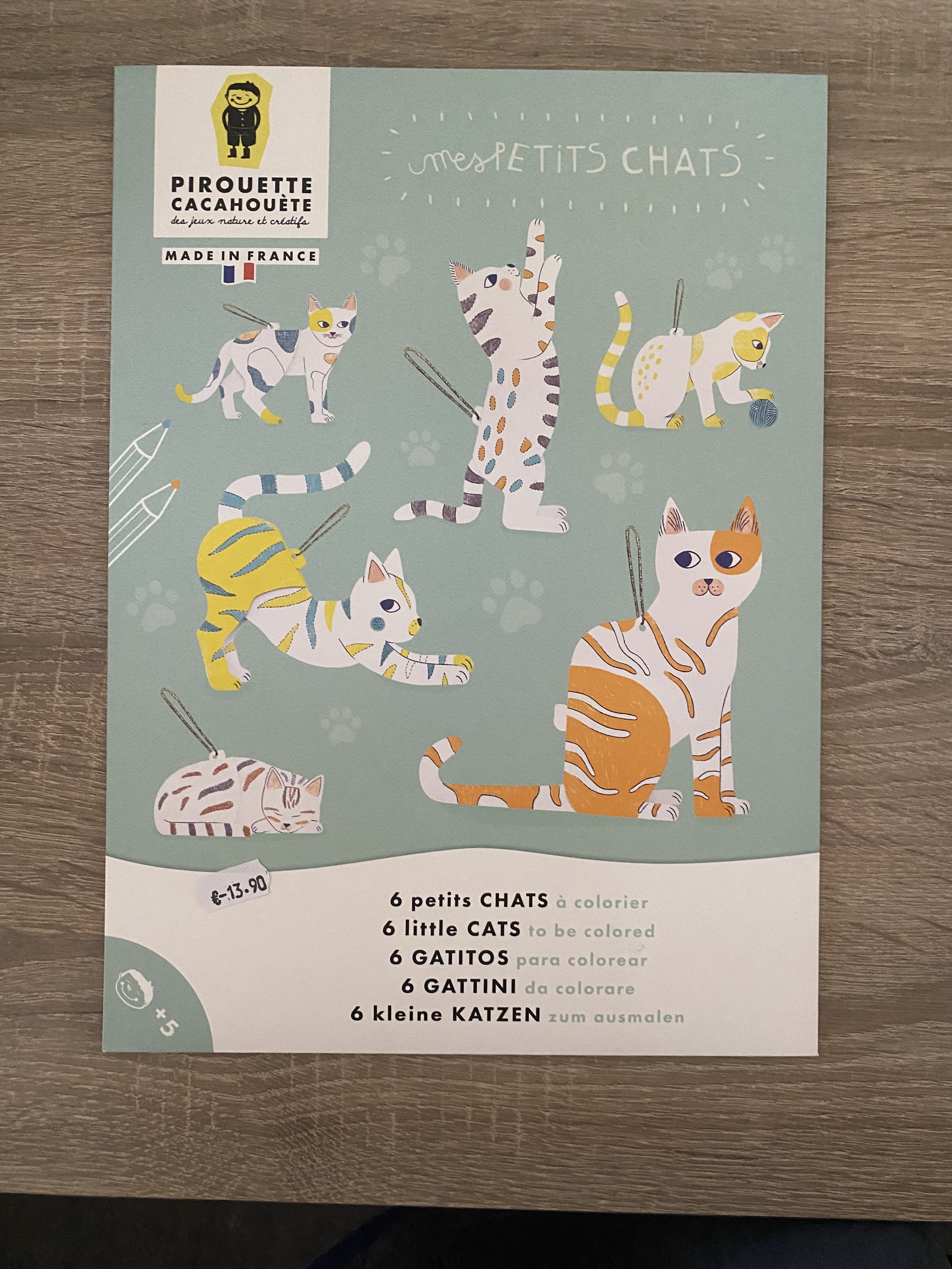 6 petits chats à colorier