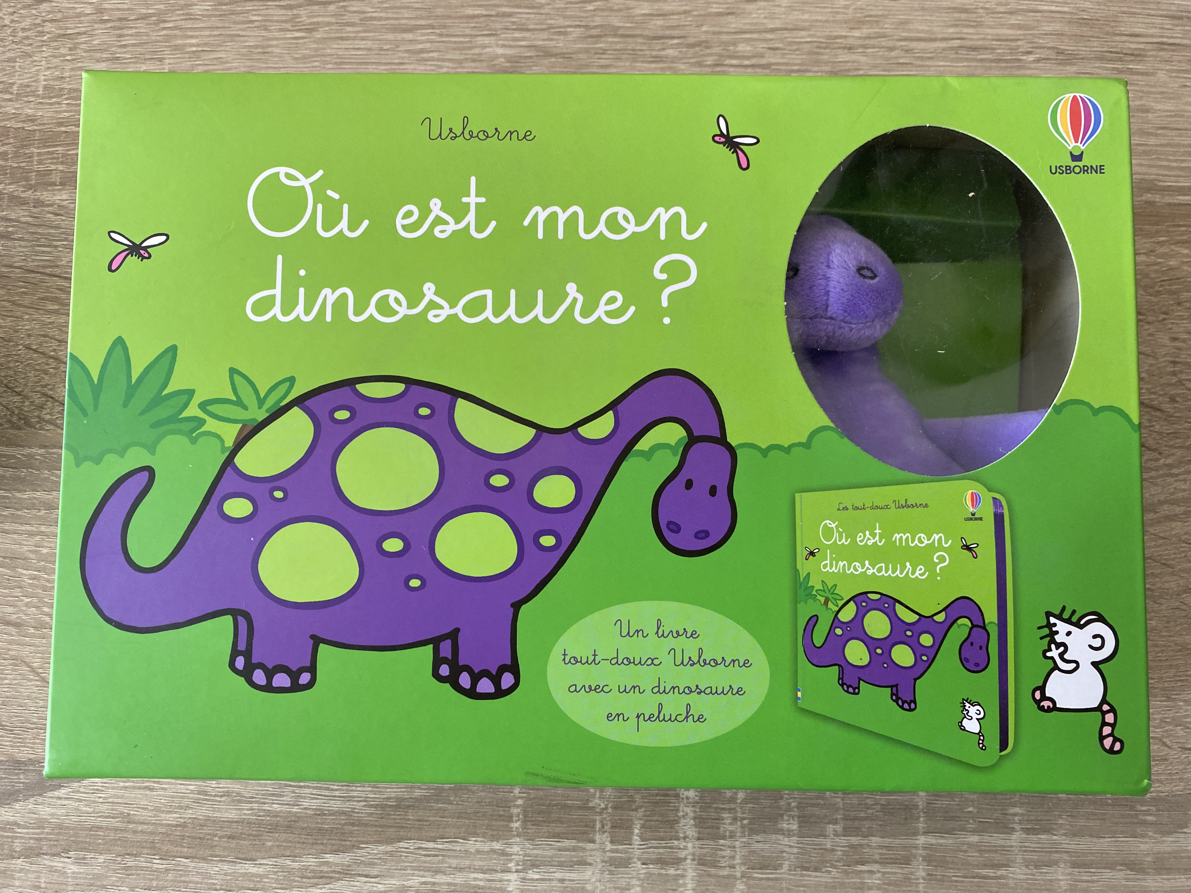 Où est mon dinosaure ? Coffret livre + peluche