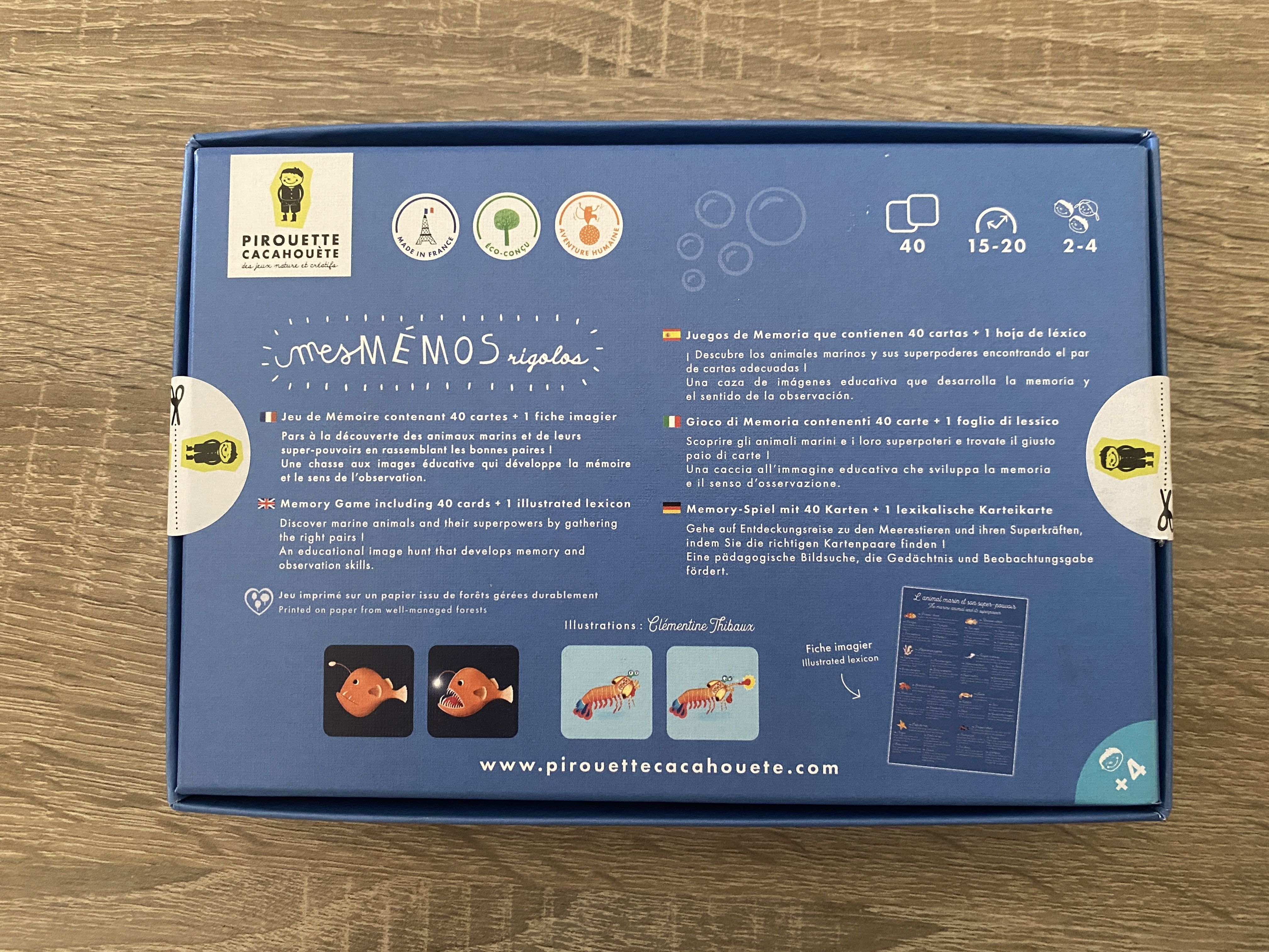 Jeu de mémoire 'Animal Marin et son Super-pouvoir'