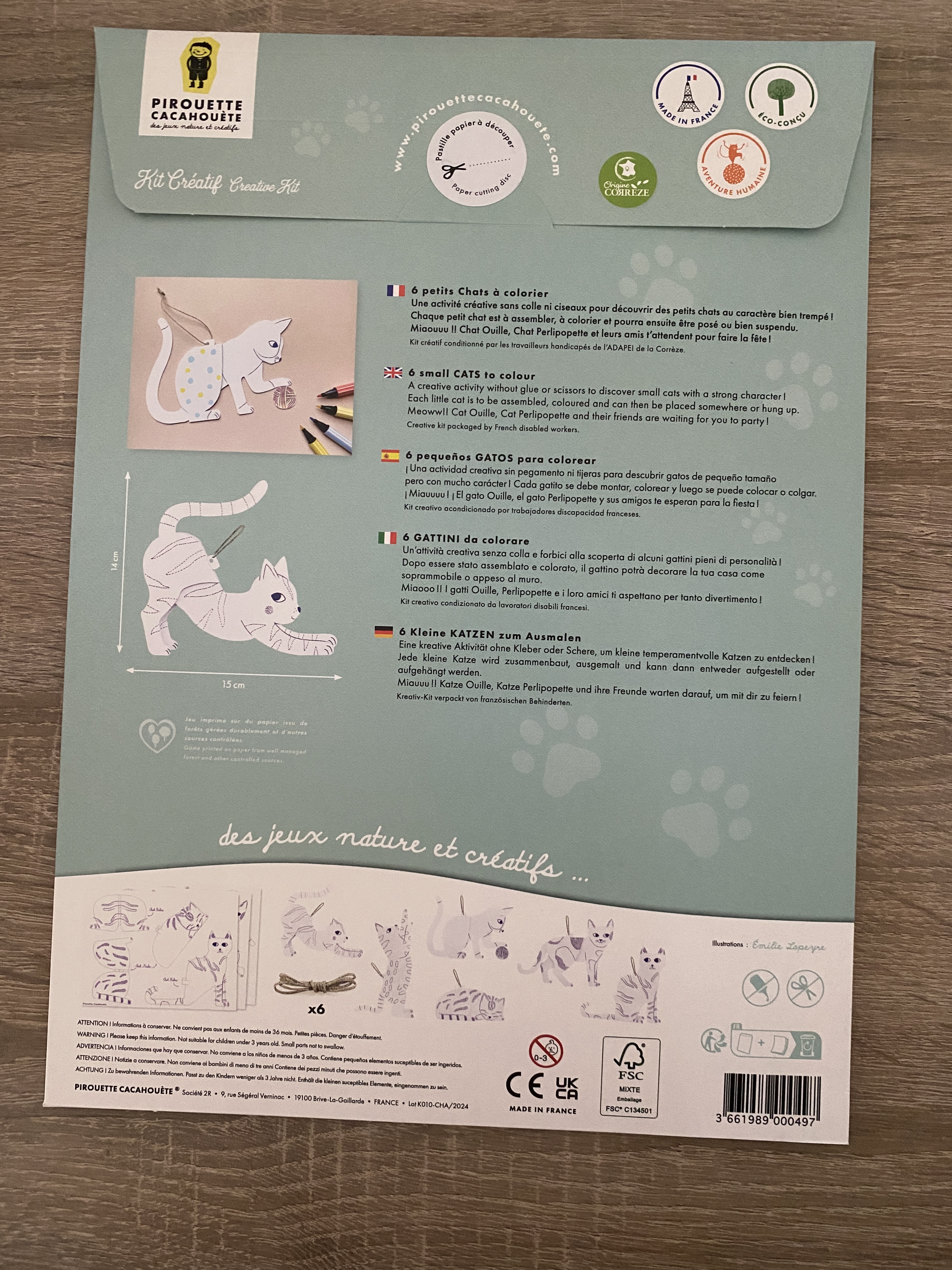 6 petits chats à colorier