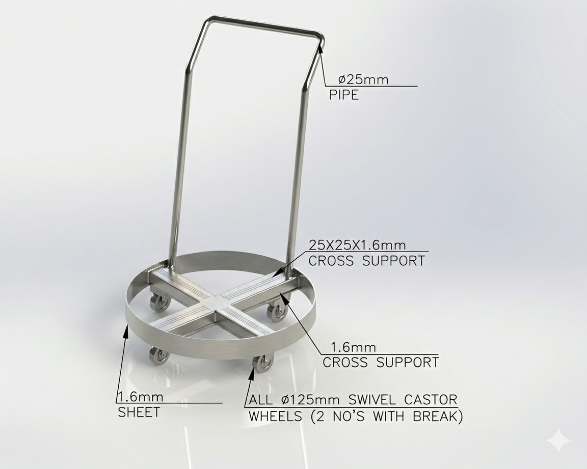 Garbage Trolley Dia 450mm
