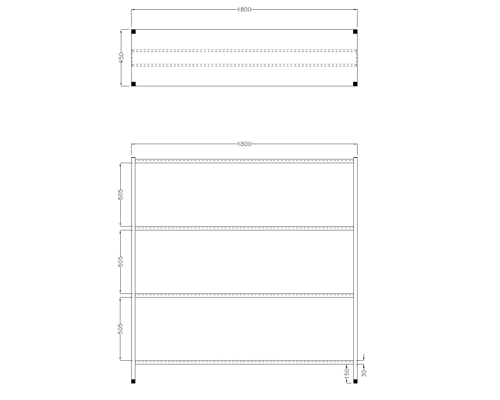 Stainless Steel 4-Shelf Storage Rack – Heavy Duty, Durable & Corrosion Resistant-1800x450x1800mm
