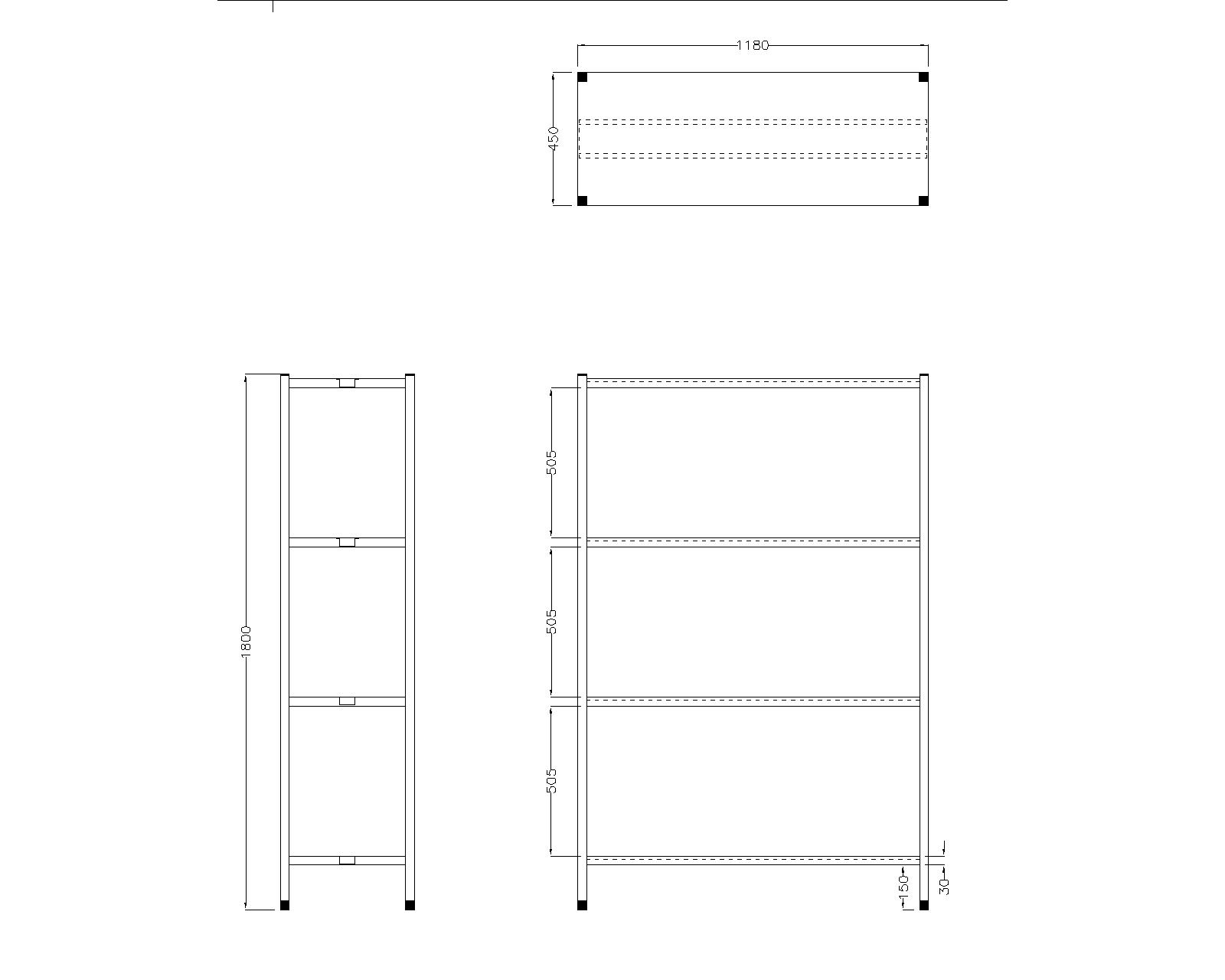 Stainless Steel 4-Shelf Storage Rack – Heavy Duty, Durable & Corrosion Resistant-1180x450x1800mm