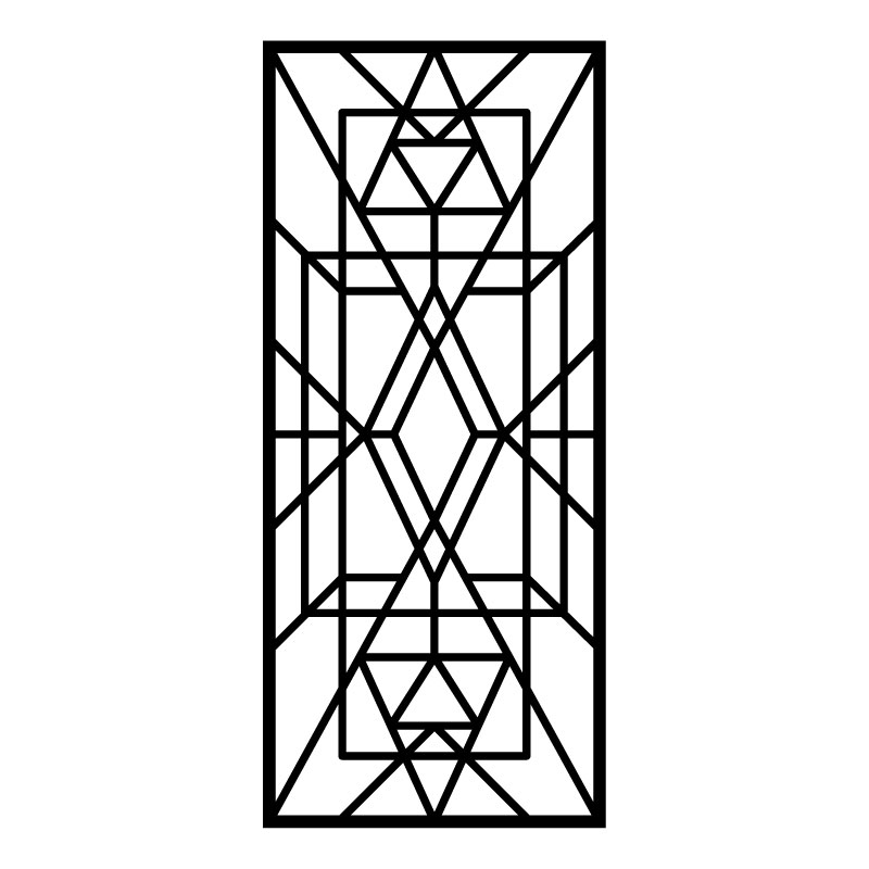 Geometric Metal art for door