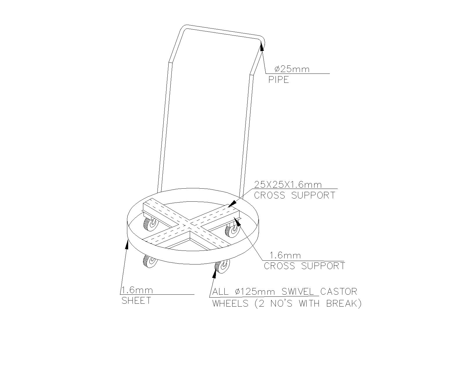 Garbage Trolley Dia 450mm