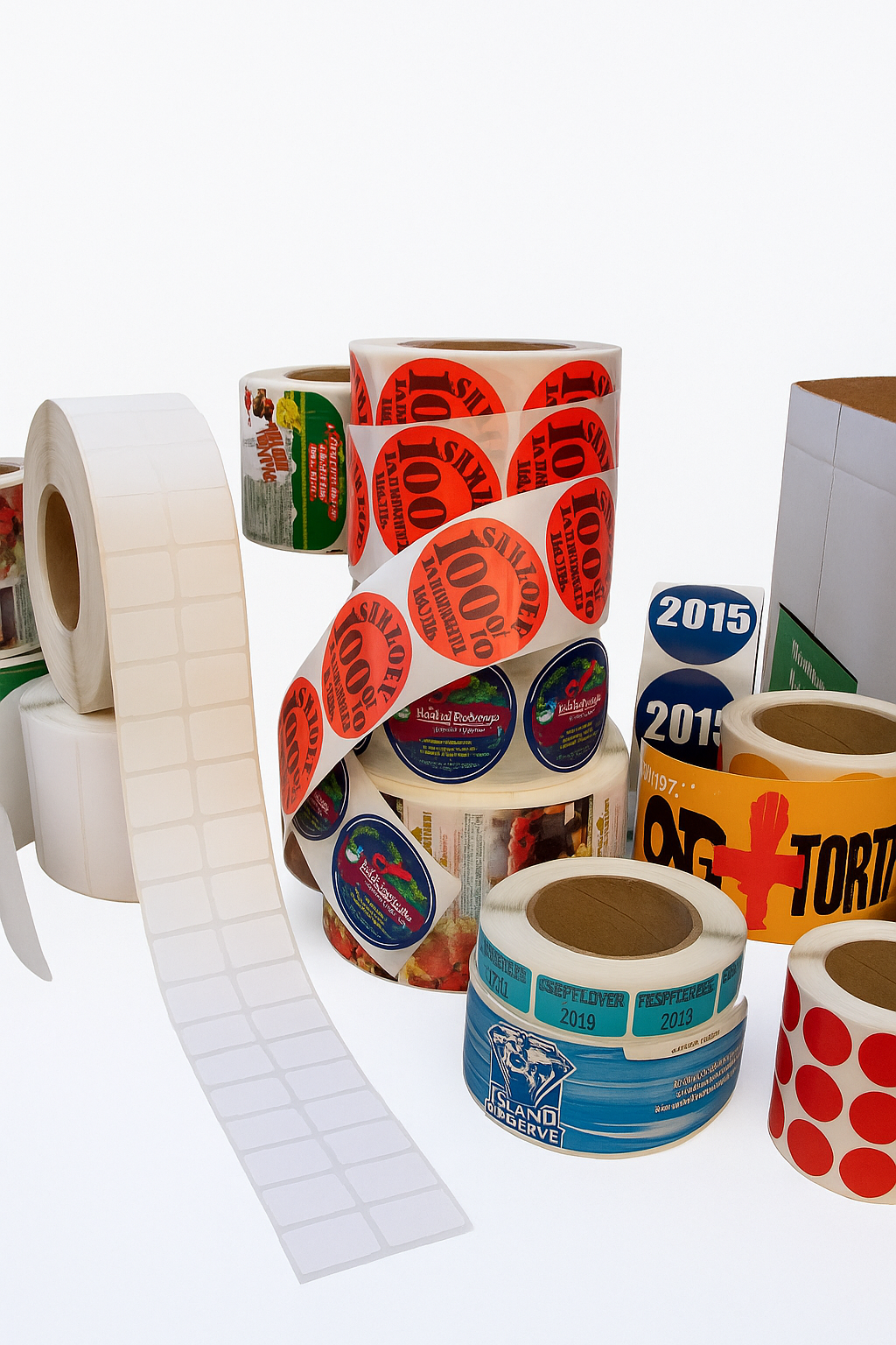 Rollos de etiquetas y calcomanías