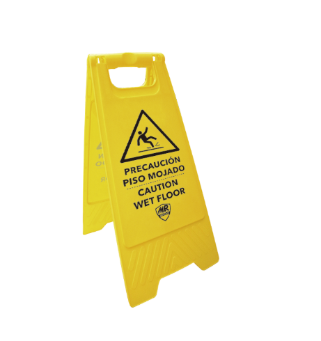 Señal de precaución piso mojado