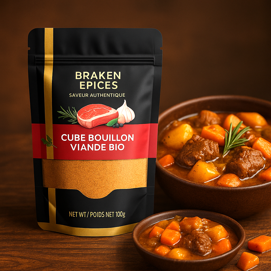 Braken Épices - Cube Bouillon Viande Bio/ Organic Meat Bouillon