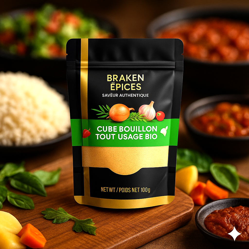 Braken Épices - Cube Bouillon Tout - Usage/ Organic All - Purpose Bouillon