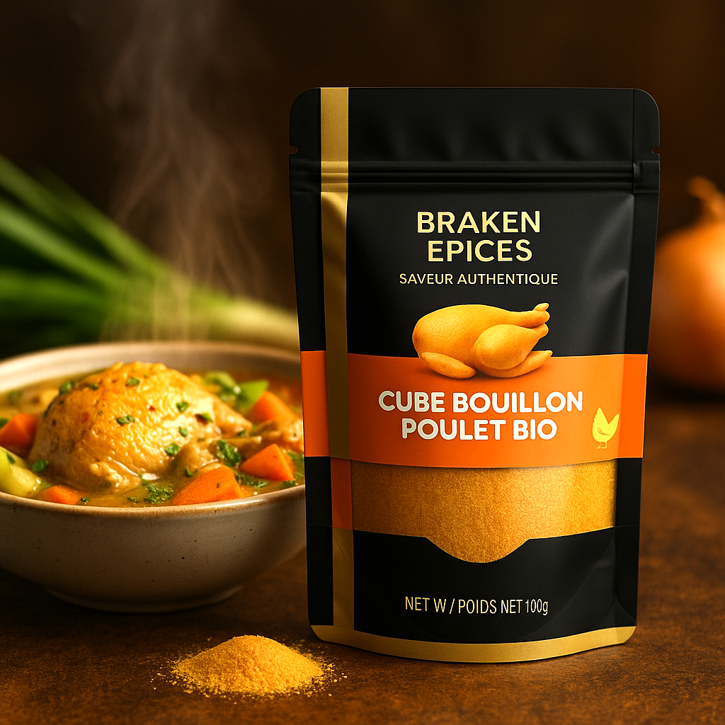 Braken Épices - Cube Bouillon Poulet Bio/ Organic Chicken Bouillon