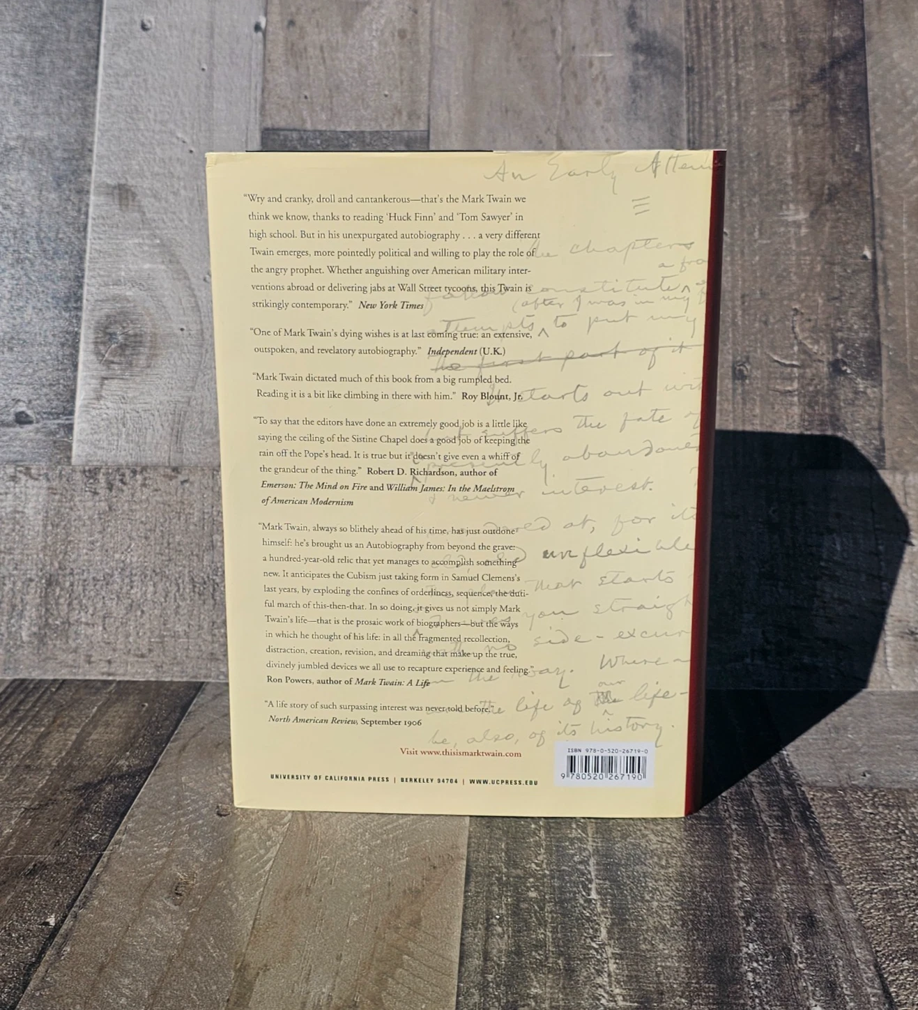 AUTOBIOGRAPGY OF MARK TWAIN: THE COMPLETE AND AUTHORITATIVE EDITION VOLUME 1