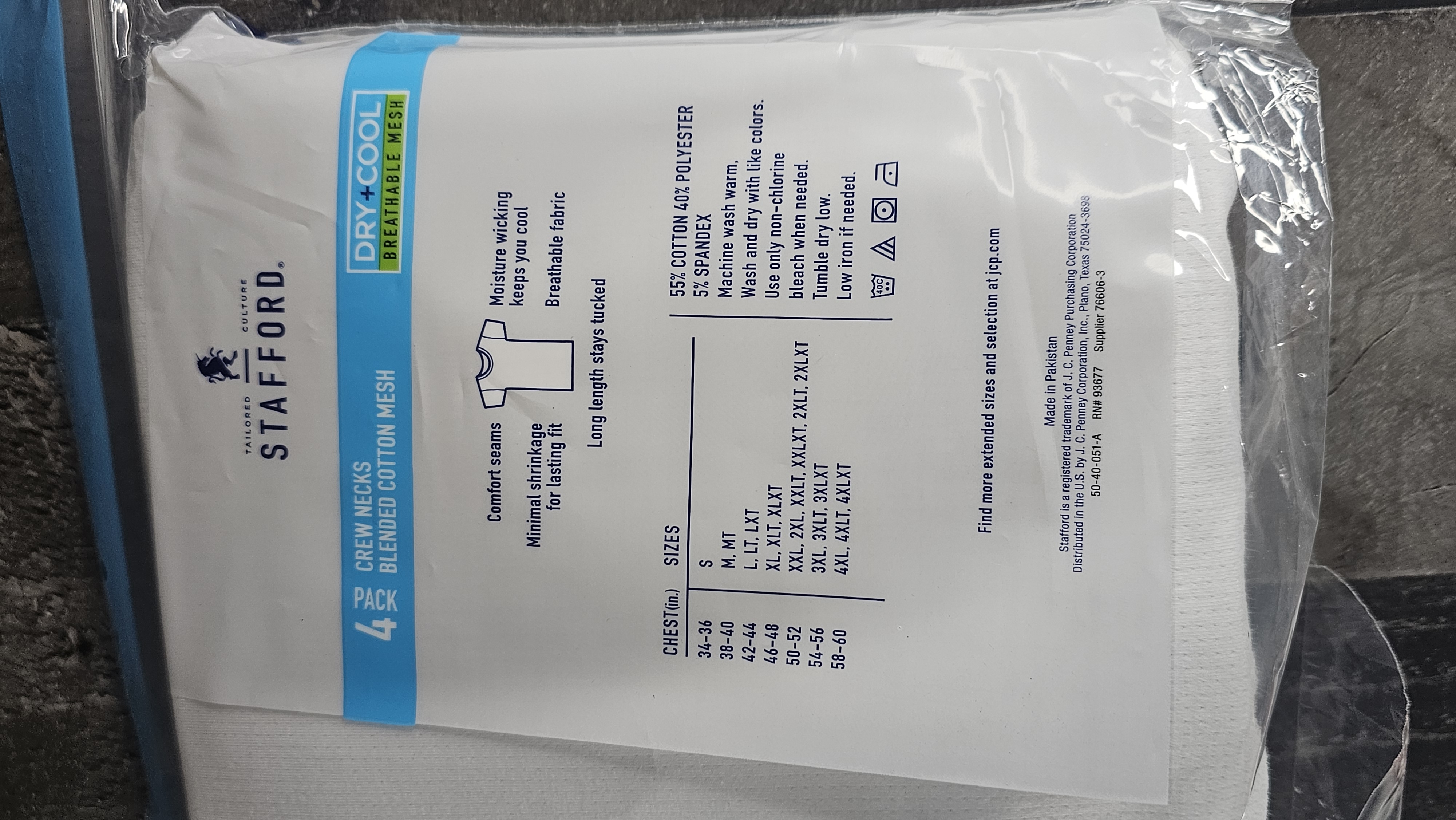 STAFFORD MEDIUM TALL WHITE T-SHIRTS