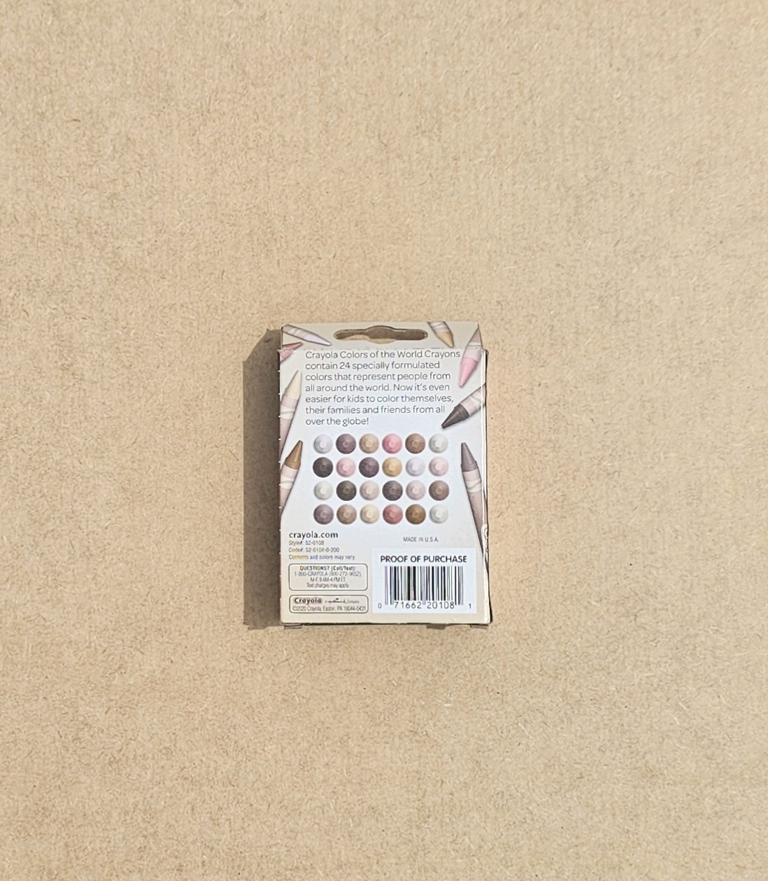 CRAYOLA CRAYONS, COLORS OF THE WORLD, SKIN TONE CRAYONS