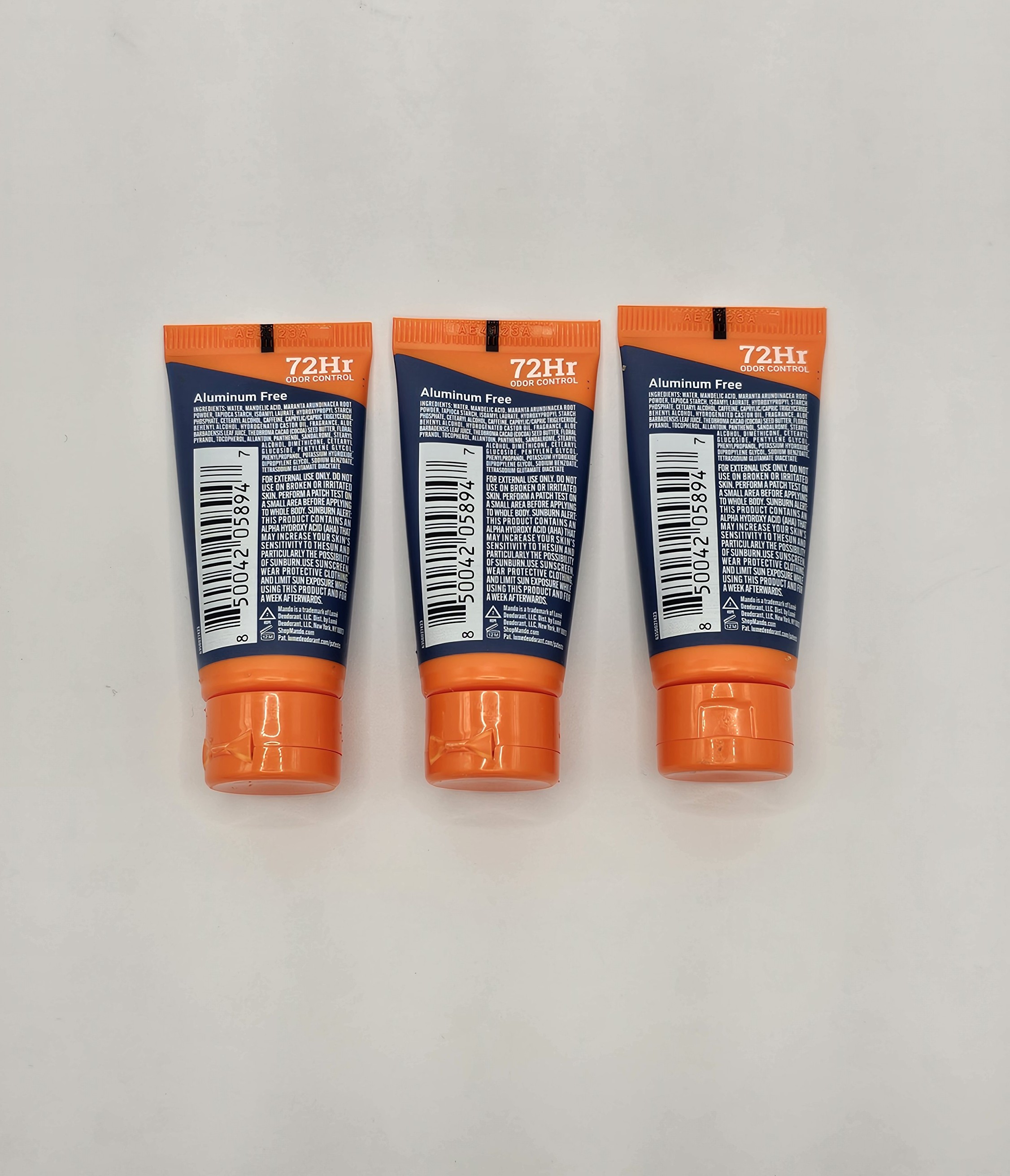 3 PACK MANDO DEODORANT PRO SPORT 72HR WHOLE BODY CREAM .5oz EACH